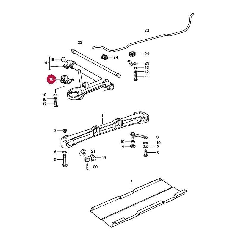Porsche 911 912 Front Control Arm Protective Bracket, 90134115900 New