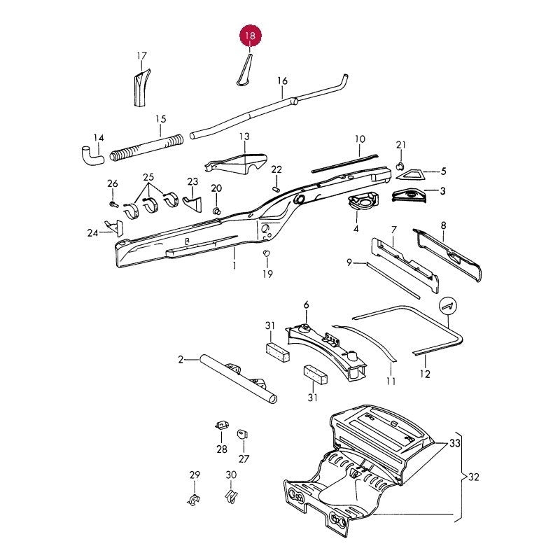 Porsche 911 912 Rear Rocker Panel/Wheel Case, Right, 90150114221 New