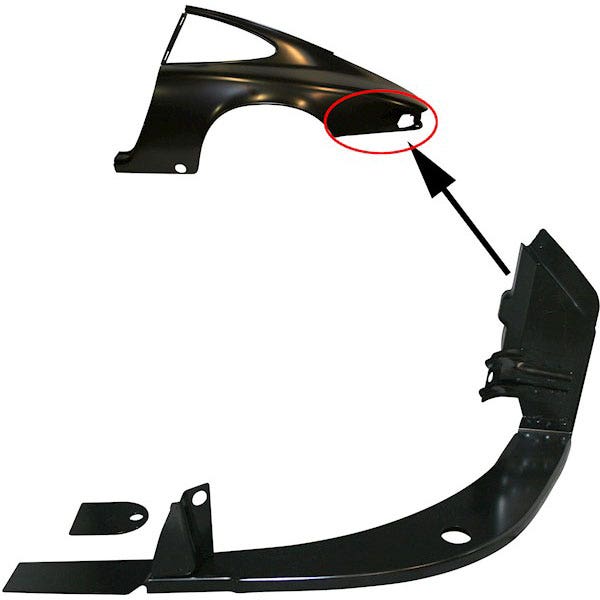 Porsche 911 Rear Quarter Light Support Panel, Left, 90150307323 New