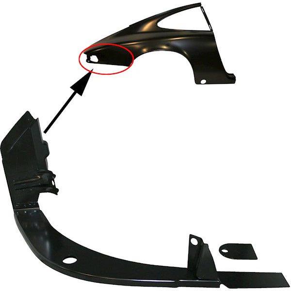 Porsche 911 Rear Quarter Light Support Panel, Right, 90150307423 New