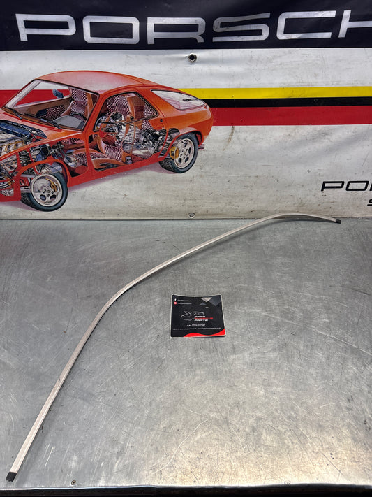Porsche 928 rear left quarter glass cover strip, used 92854341708