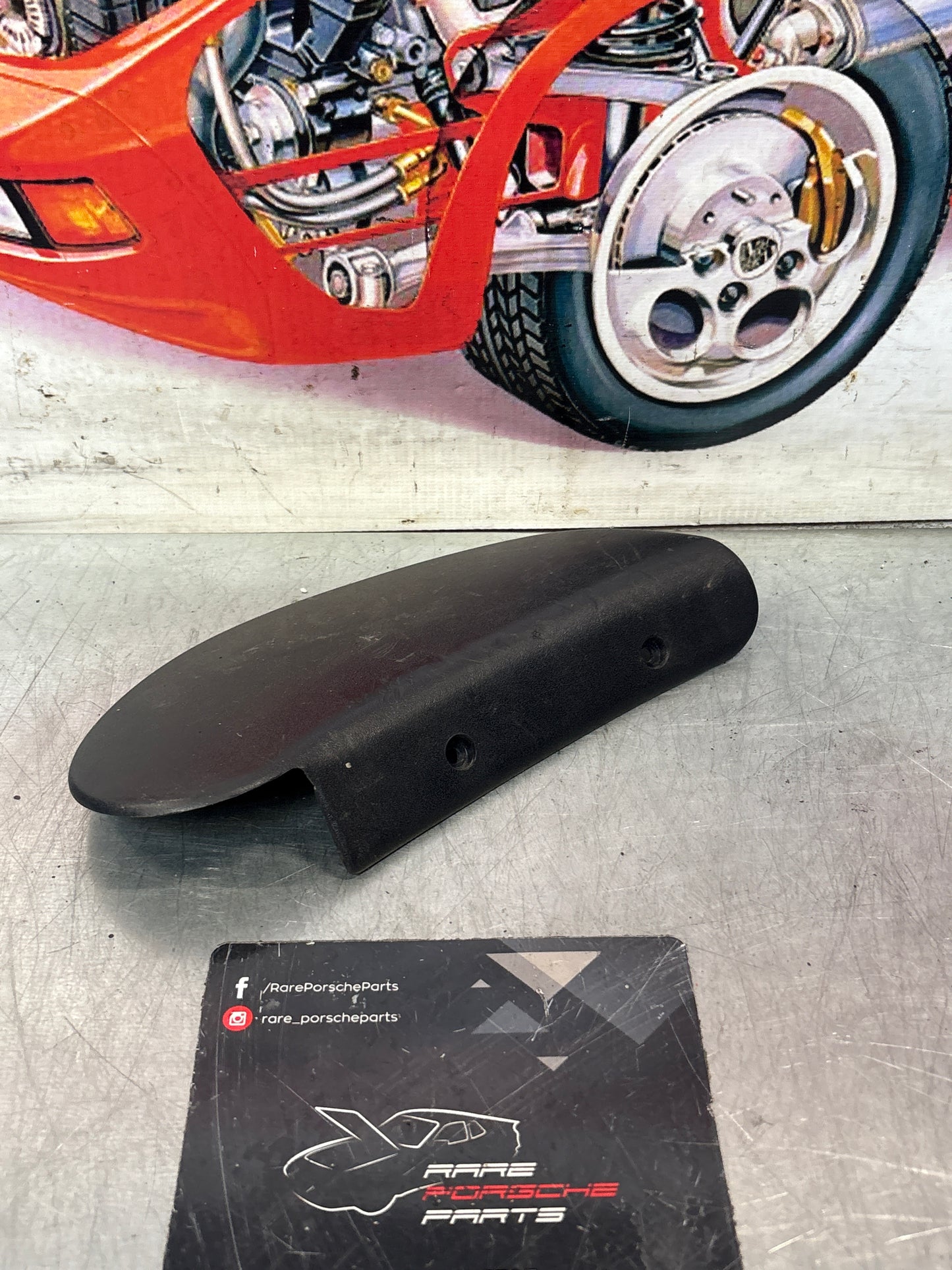 Porsche 928 seat hinge cover Marine Blue, left used 92852114702