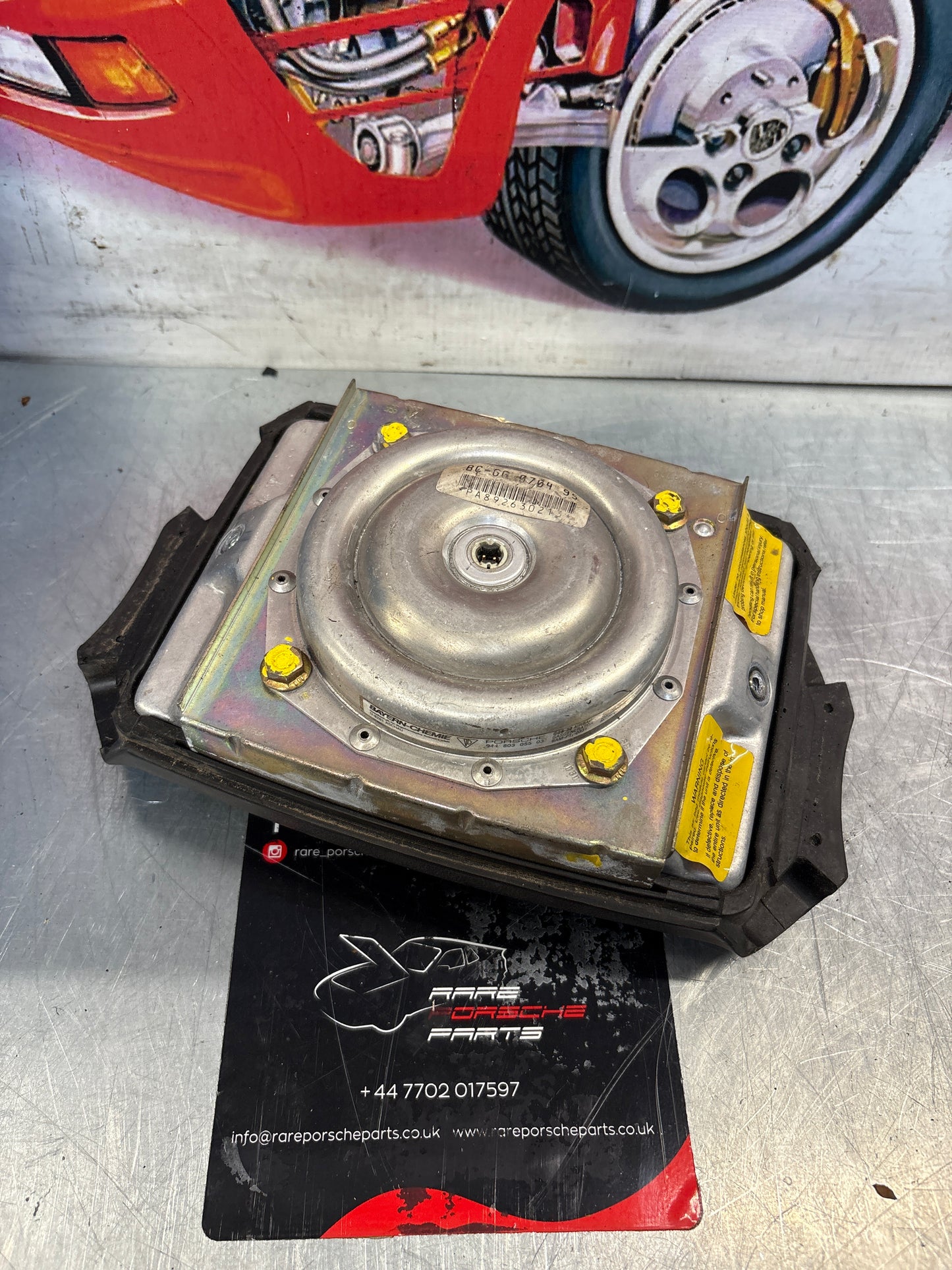 Porsche 911 964 Turbo driver airbag, black, used 94480305503