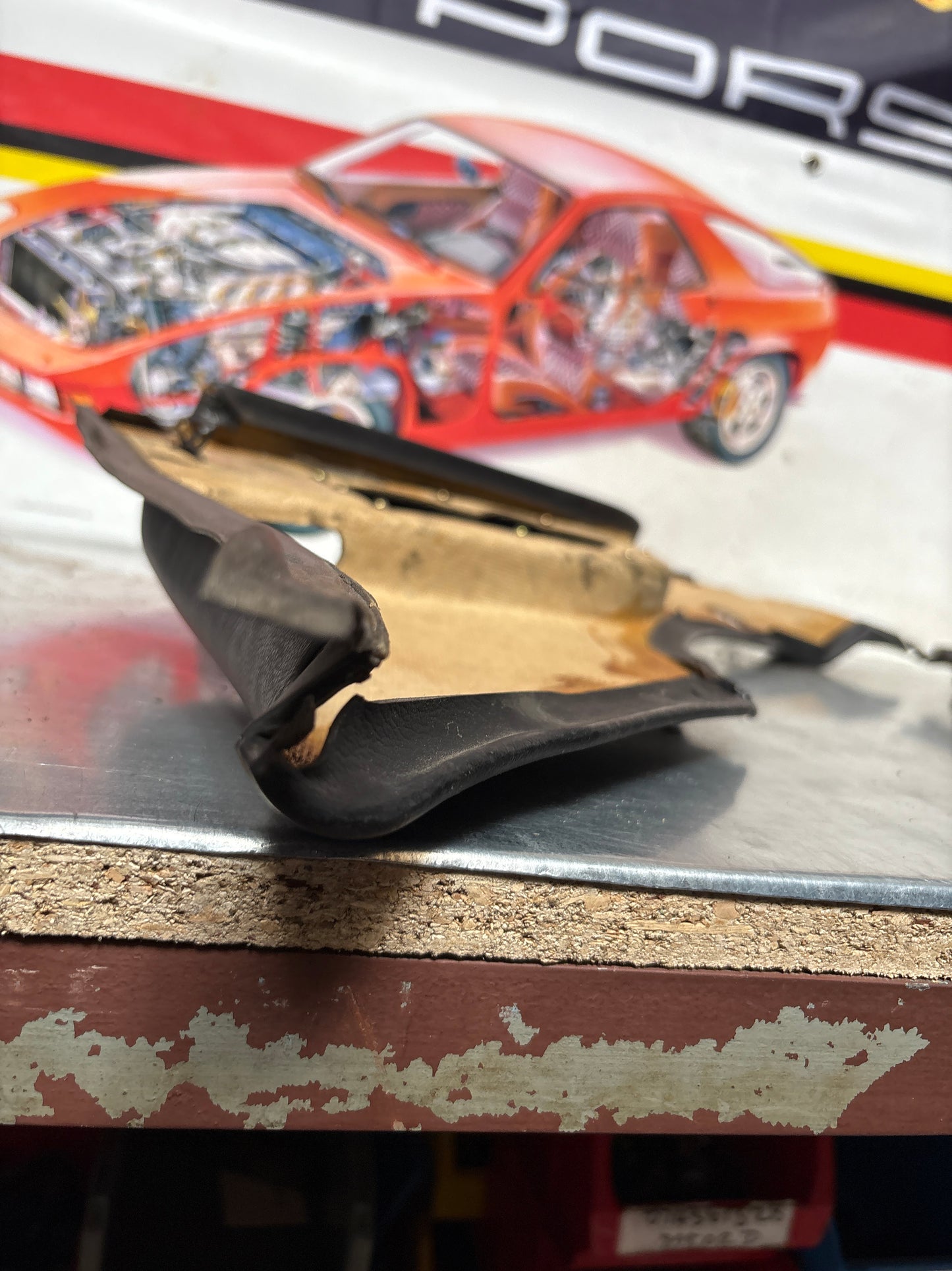 Porsche 944 Turbo S2 Black rear interior C Post trims/cards with M490 sound package, used 94455502113 / 94455502213