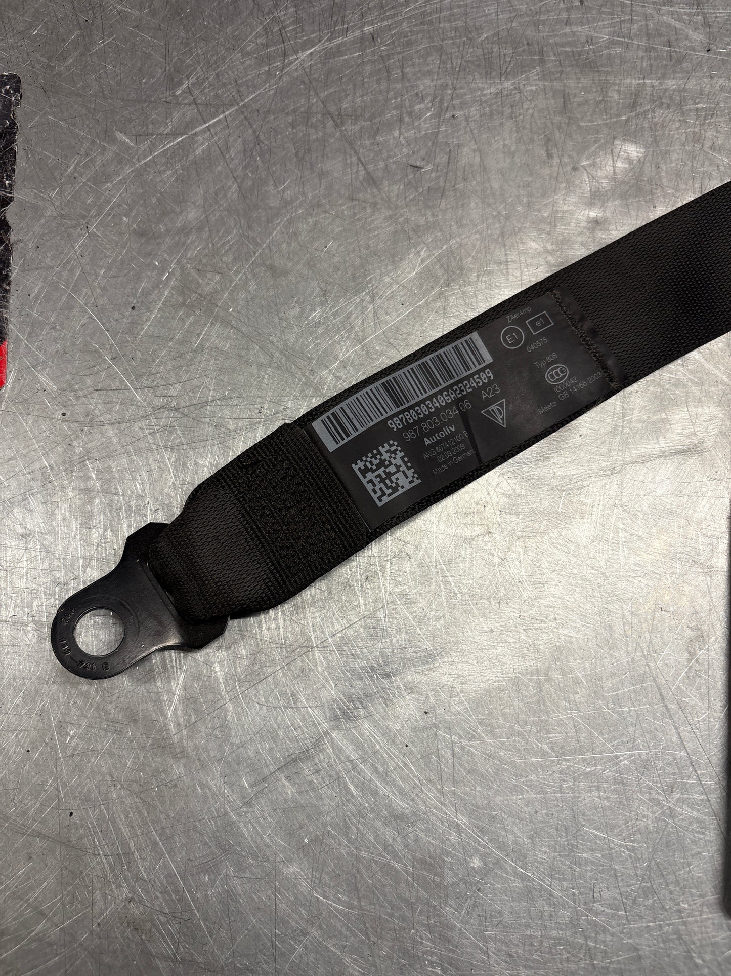Porsche Boxster 987 Front right seatbelt, used 98780303406