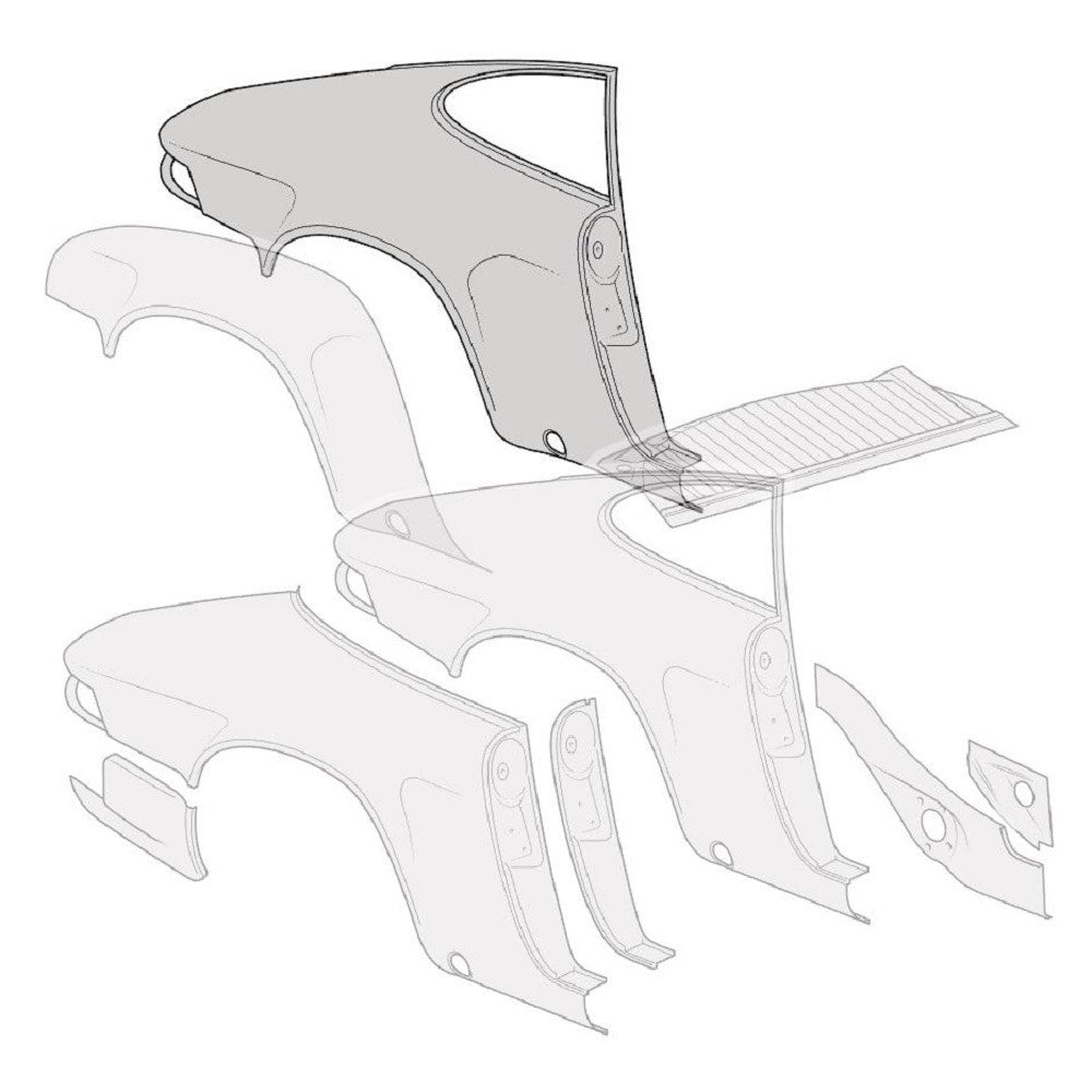 Porsche 911 Rear Quarter Panel, Coupe, Right, 91150306203 New