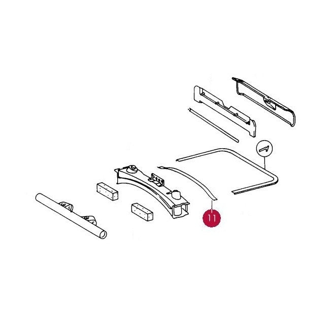 Porsche 911 Engine Compartment Seal, Front, 91150411302 New