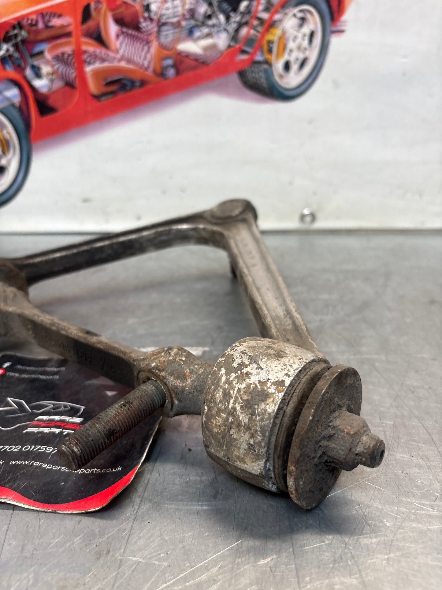 Porsche 928 S4 Upper front left wishbone, used 92834103131
