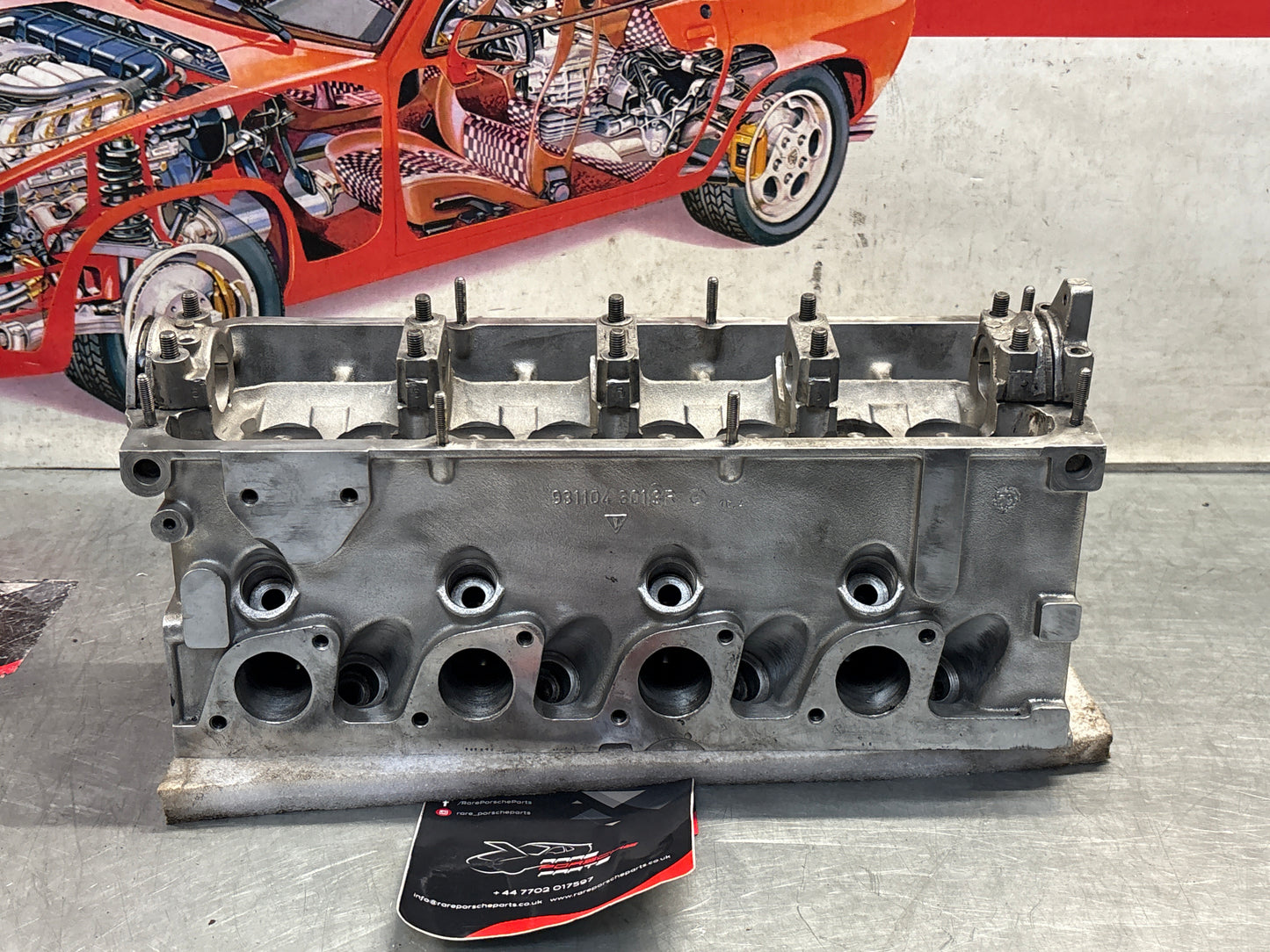 Porsche 924 Turbo reconditioned cylinder head without camshaft 9311043013R