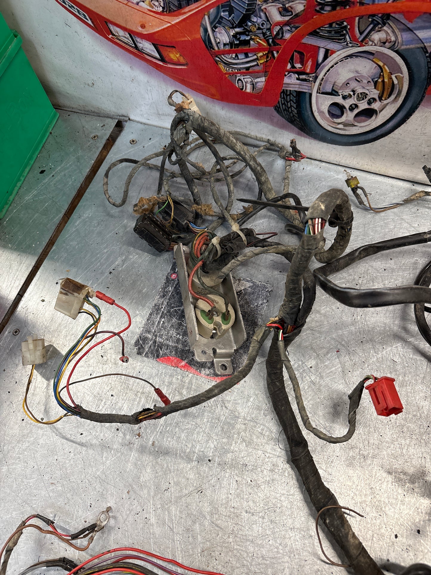 Porsche 944 Turbo 86- LHD Interior / Dashboard wiring loom, used 95161200604