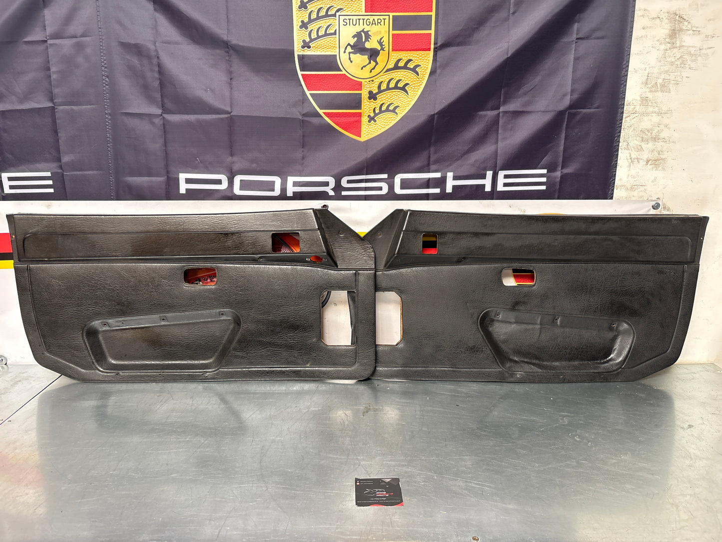 Porsche early 924 / 944 pair of Used black doors, LHD 477867011 / 477857012