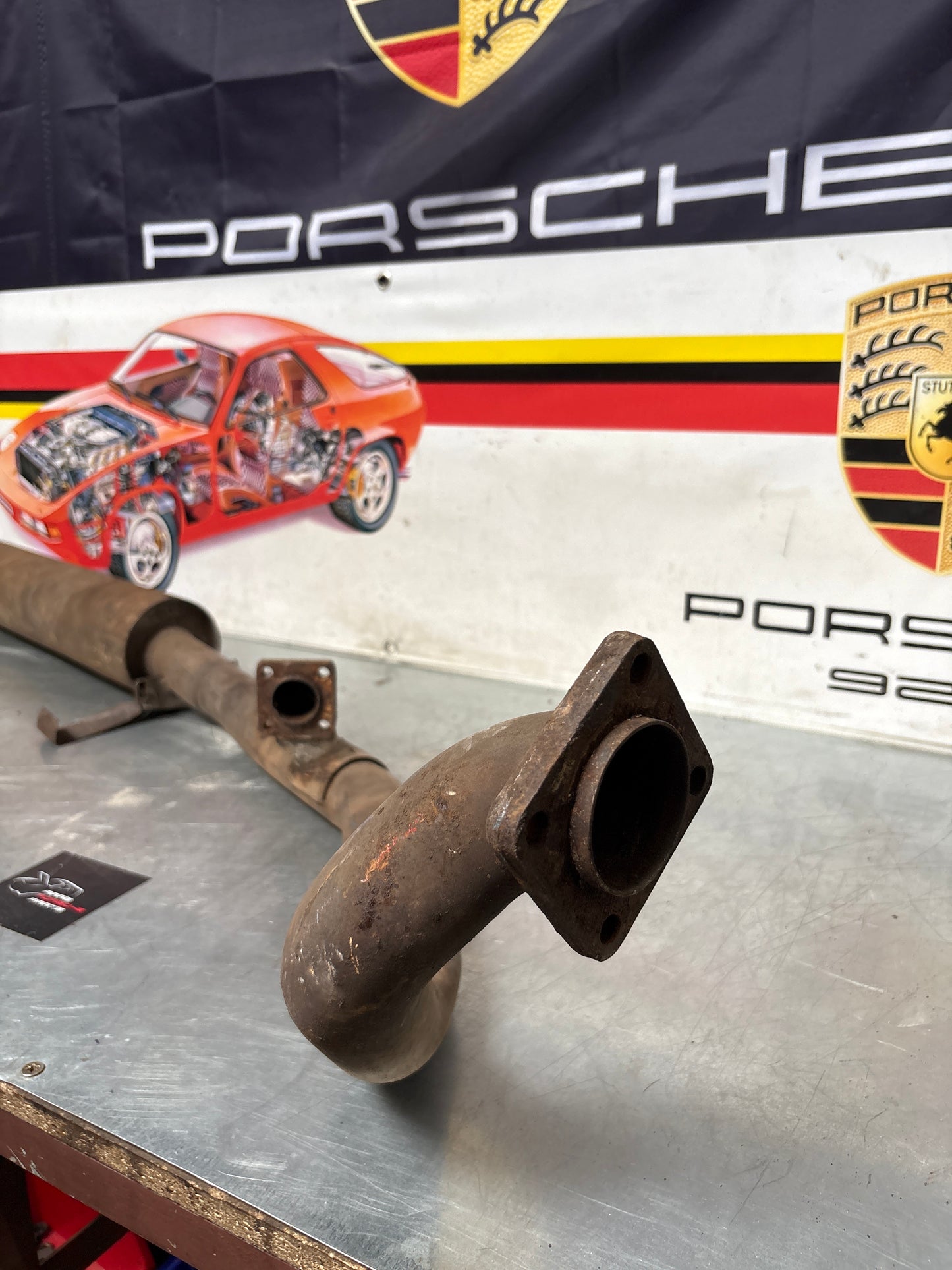 Porsche 924 Turbo Down Pipe, middle section, used 93111105102