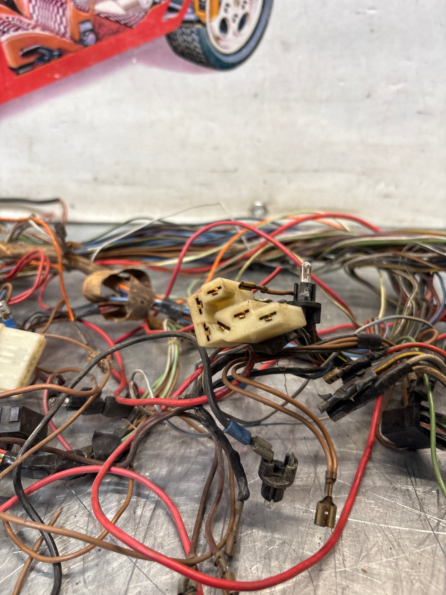 Porsche 924 76-79 LHD interior/dashboard wiring loom, for spares or repair 477971050DC