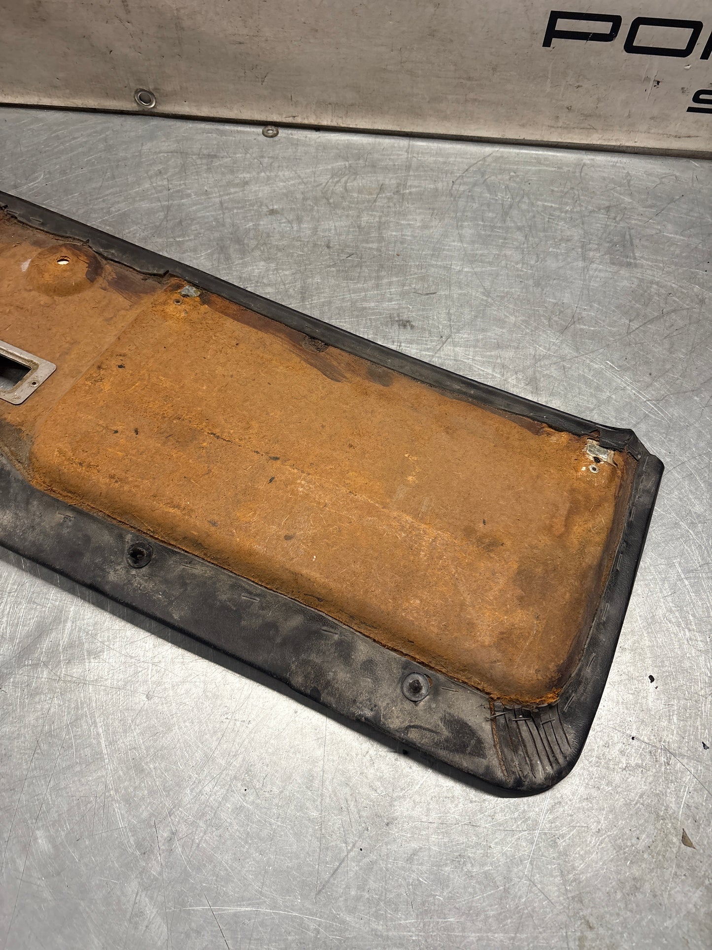 Porsche 928 sunroof mechanism cover trim, used, black 92855552702