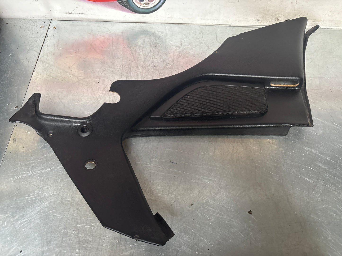 Porsche 944 Turbo S2 Black rear interior C Post trims/cards with M490 sound package, used 94455502113 / 94455502213