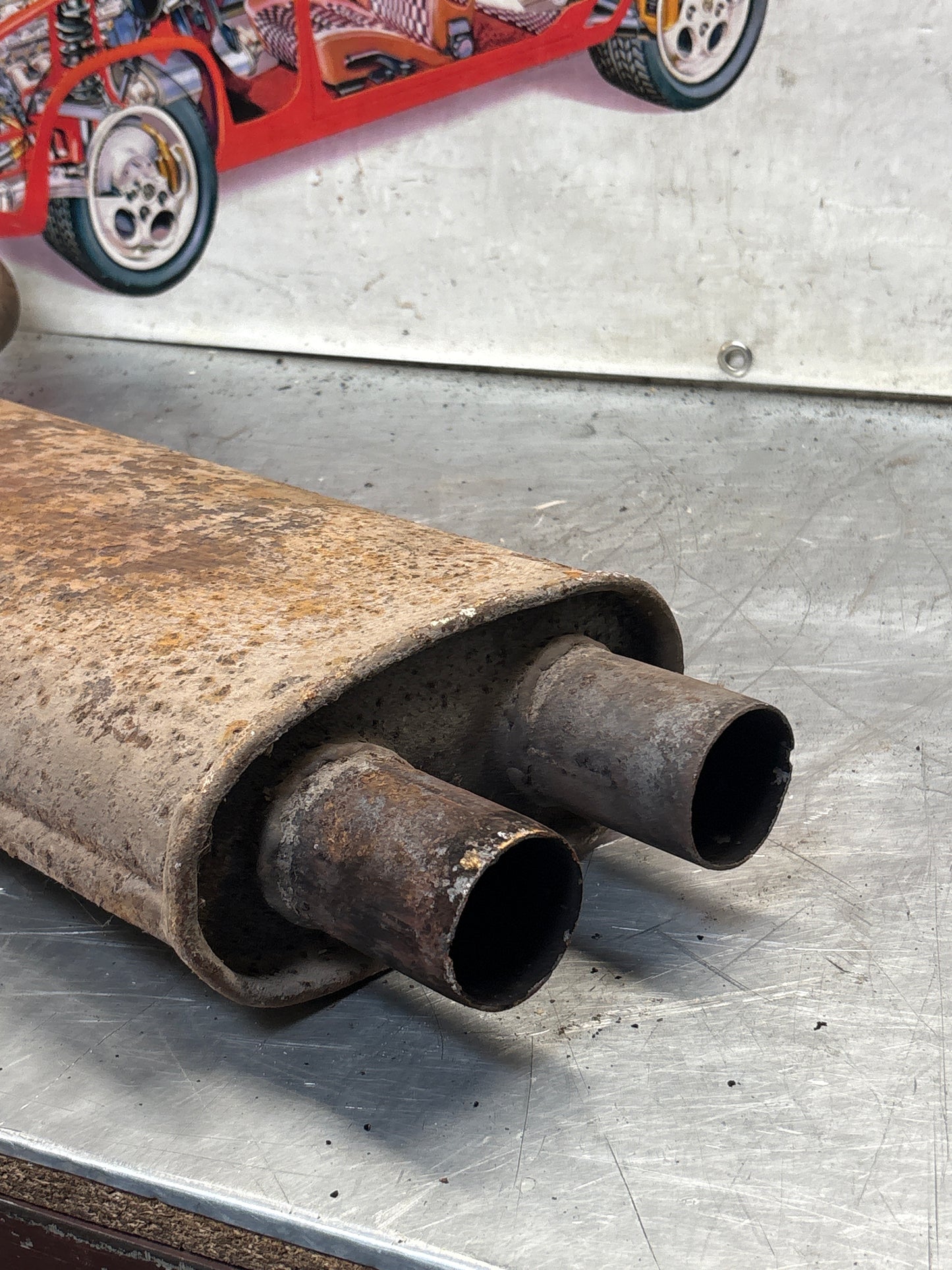 Porsche 928 front muffler, used