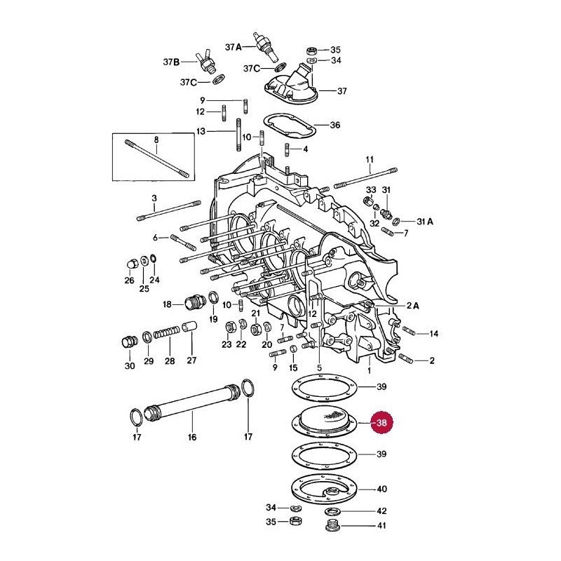 Porsche 911 914 930 Oil Sump Strainer, New Style, 93010731400 New