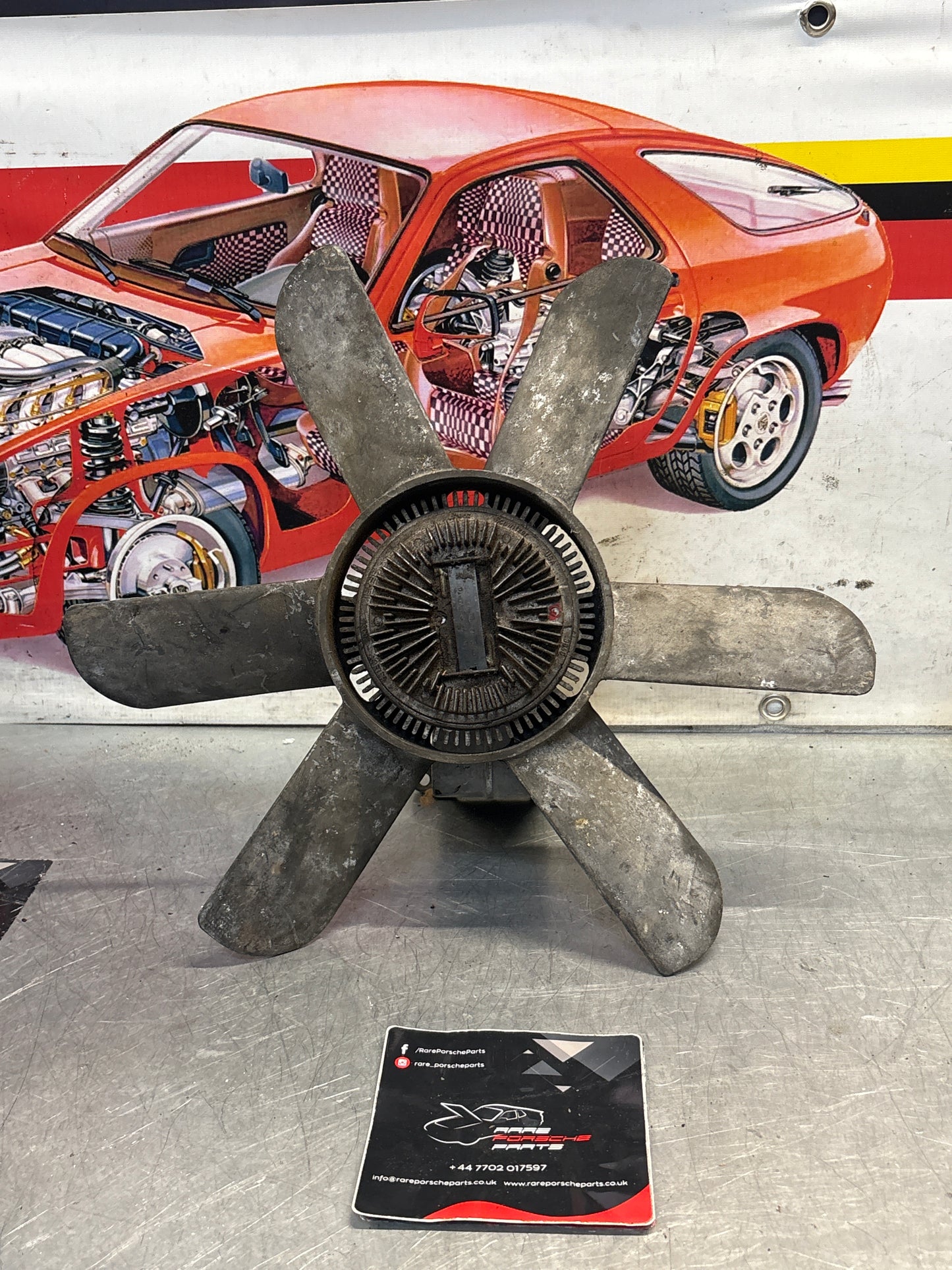 Porsche 928 Engine cooling viscous fan with bracket used 92810613701, 9281061101R