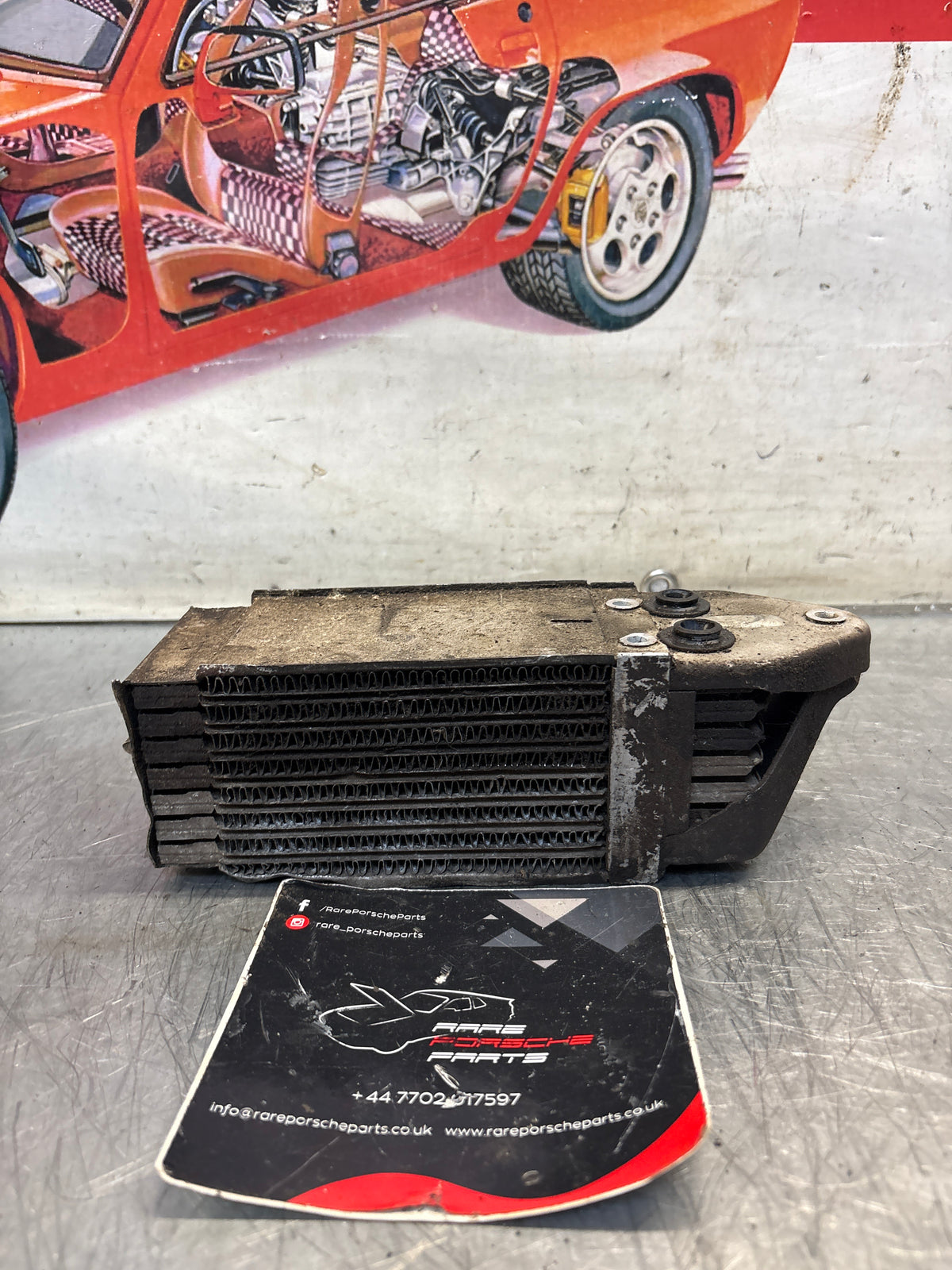 Porsche 914 oil cooler, used 021117021B