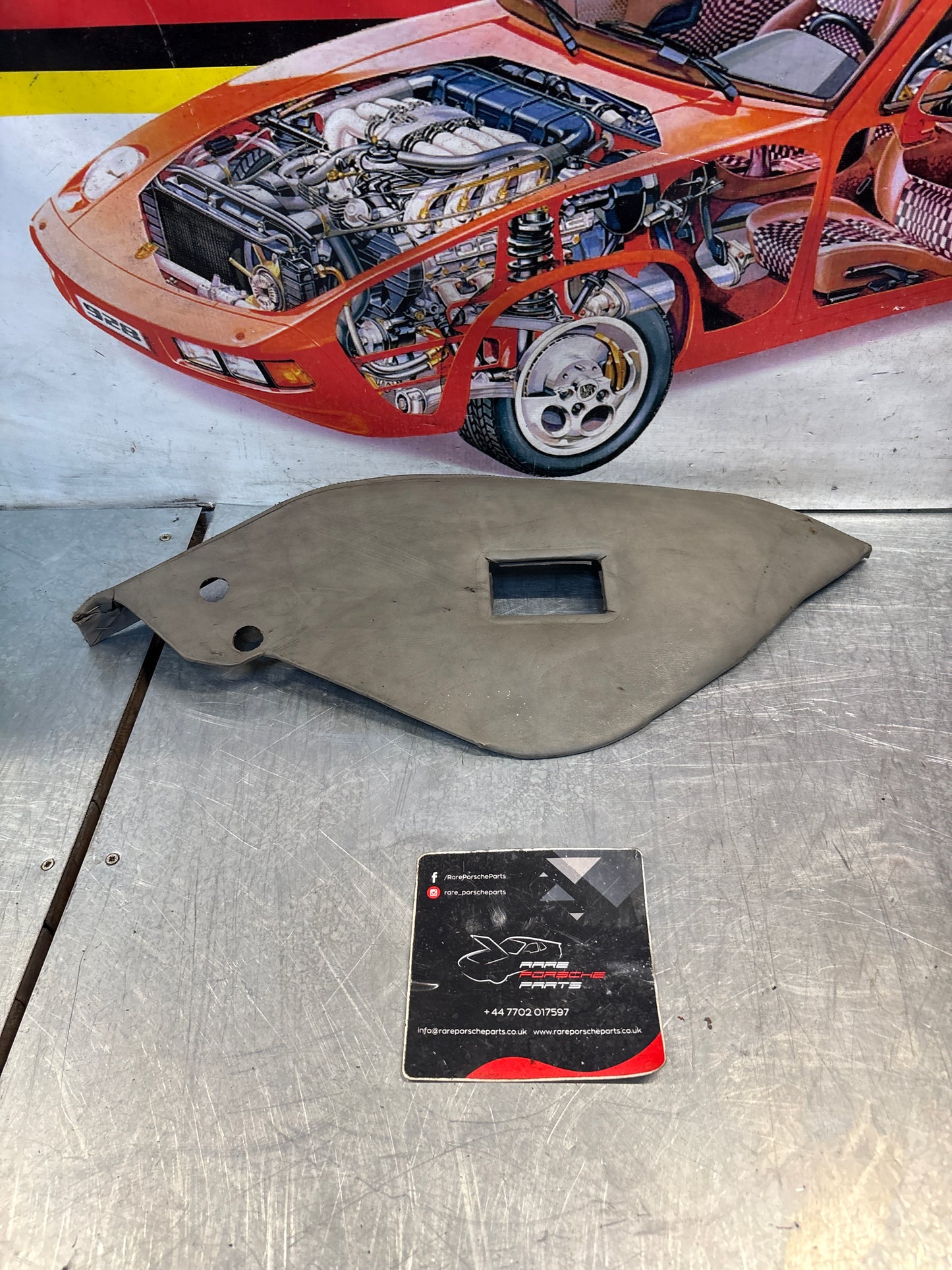 Porsche 928 Rear Seat Side Panel Left, grey, used 92852204104