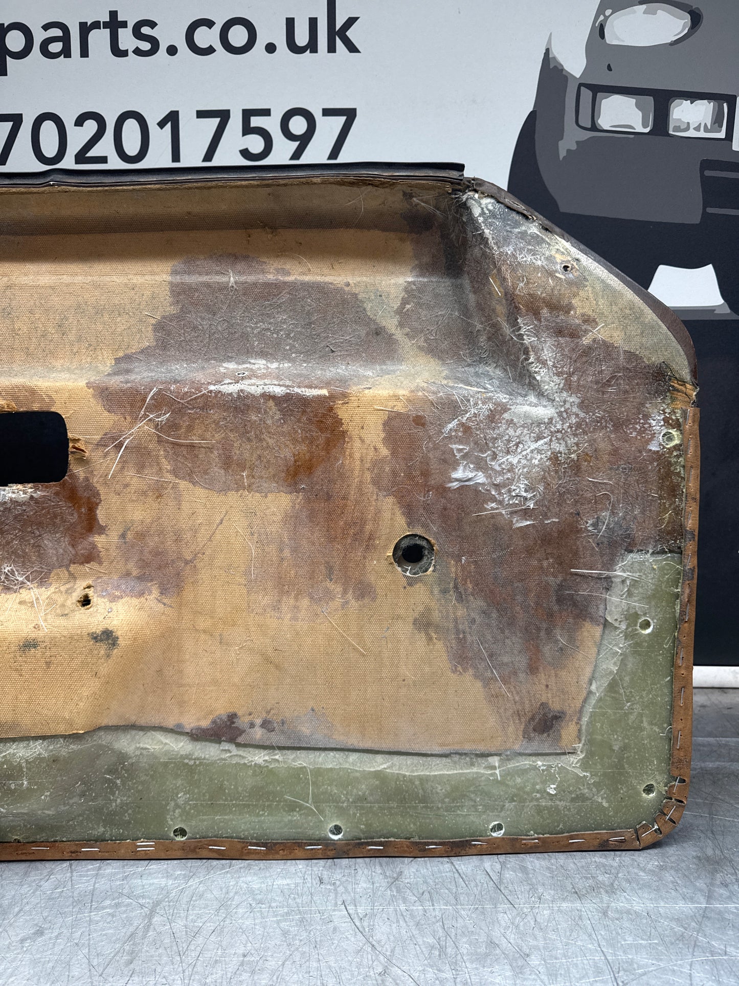 Porsche 924 / early 944 Brown and Caramel Used Door Cards, Pair. Fibreglass repaired 478867011