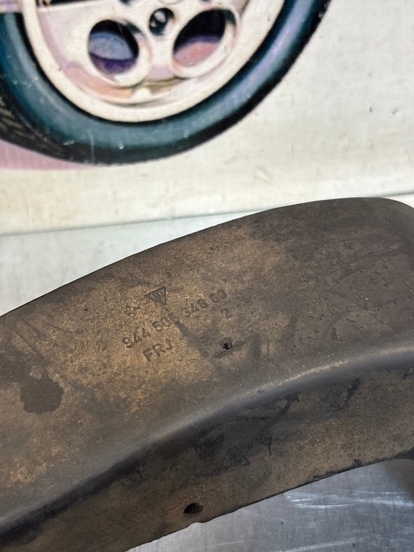 Porsche 944 front right bumper cover rubber insert, used 94450534800