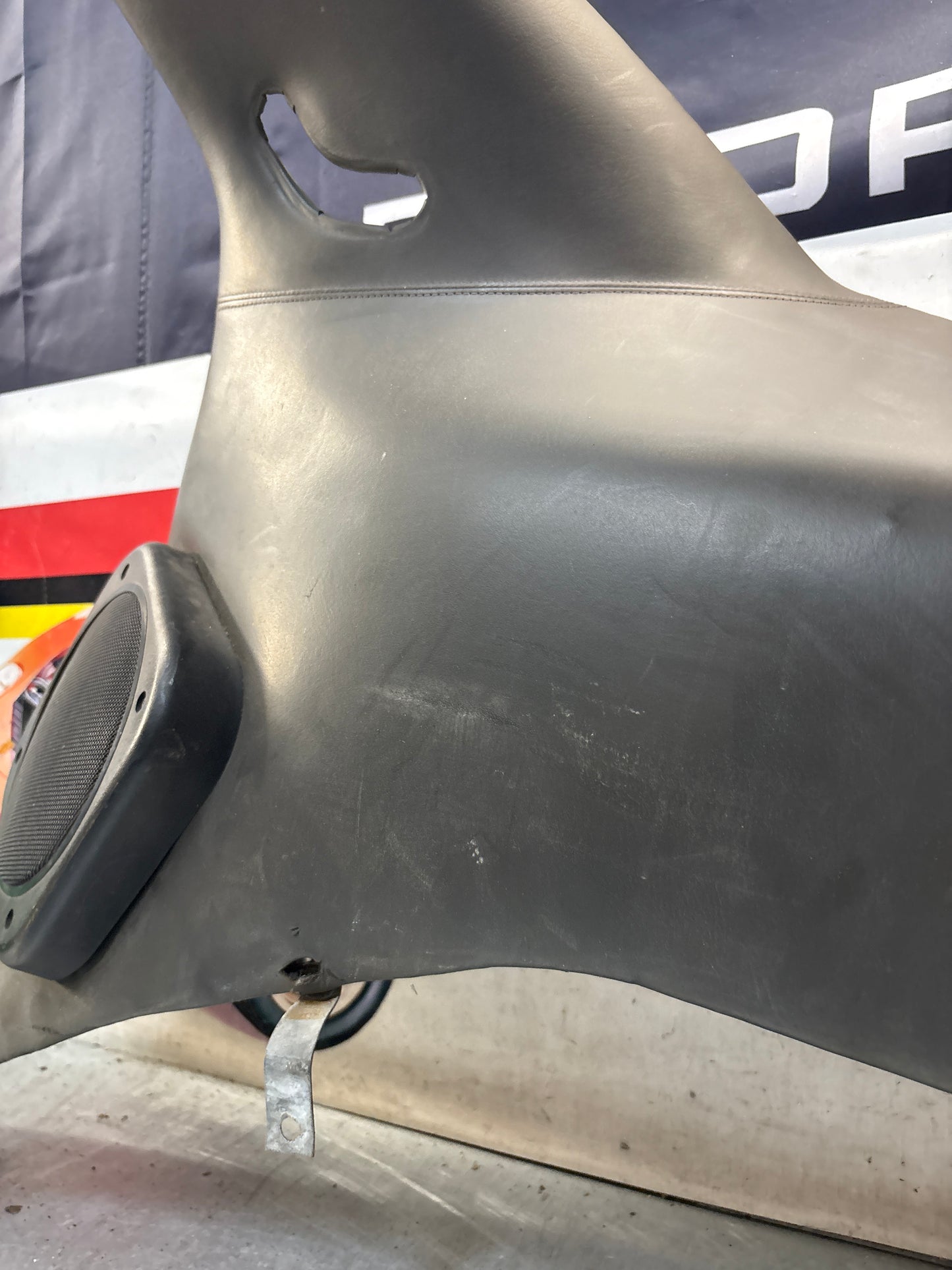 Porsche 928 right side lower side trim panel, grey used 92855502257
