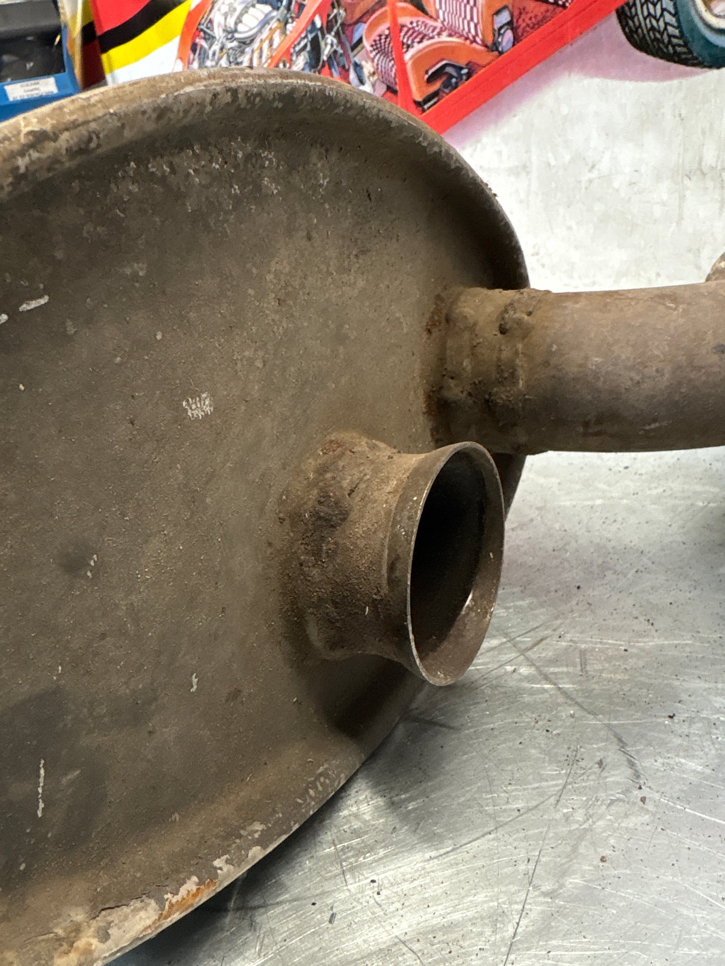 Porsche 928 rear exhaust box, used 92811109701