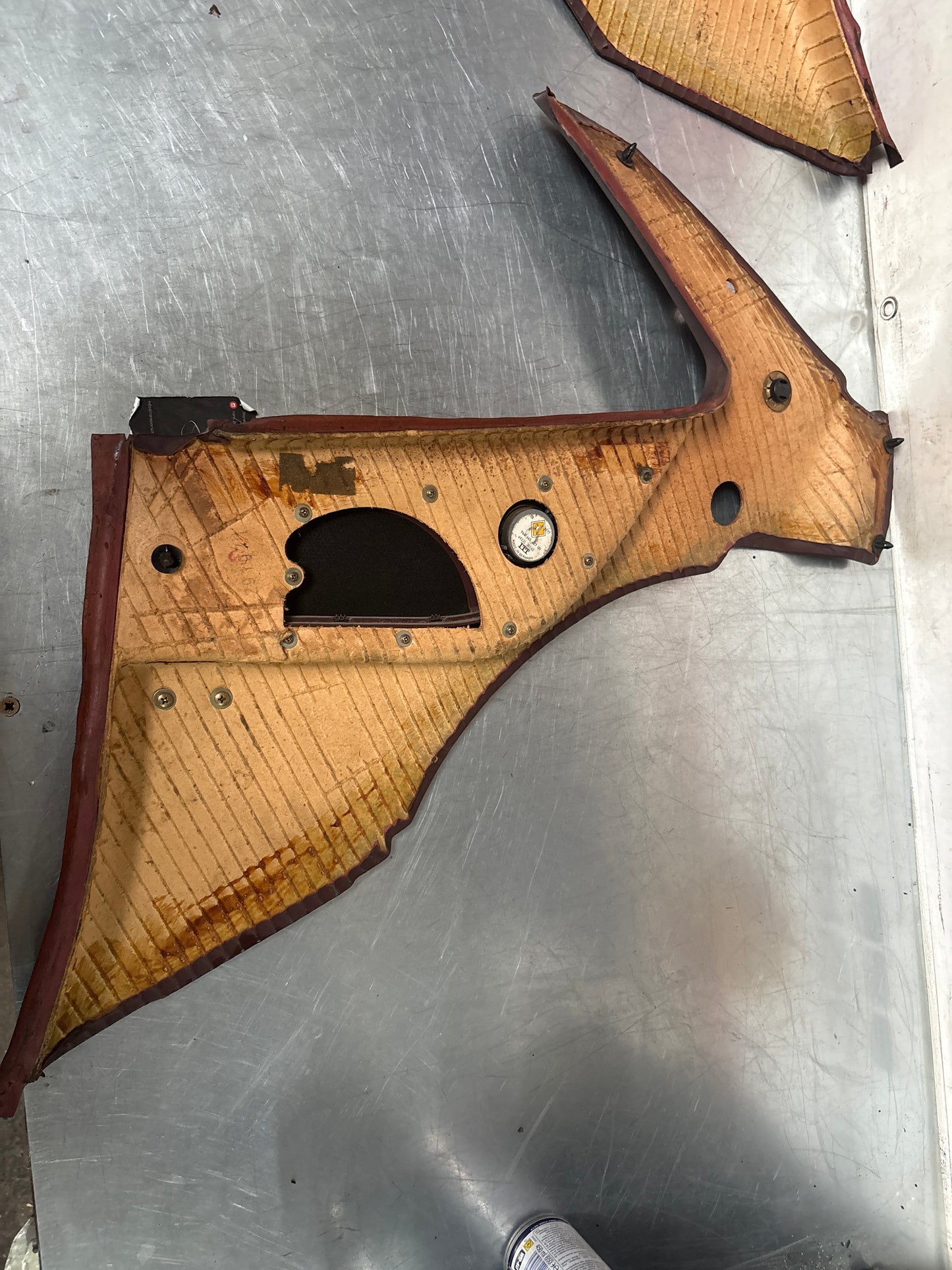 Porsche 944 Turbo S2 Burgundy rear interior C Post trims/cards with M490 sound package, used 94455502113 / 94455502213