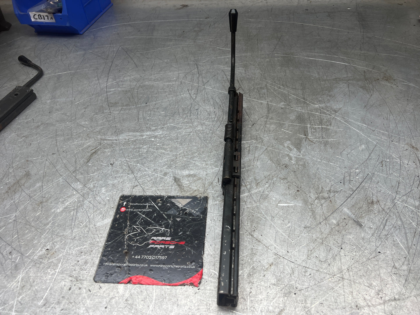 Porsche 924 944 911 left side seat runner with handle, used 92852148902