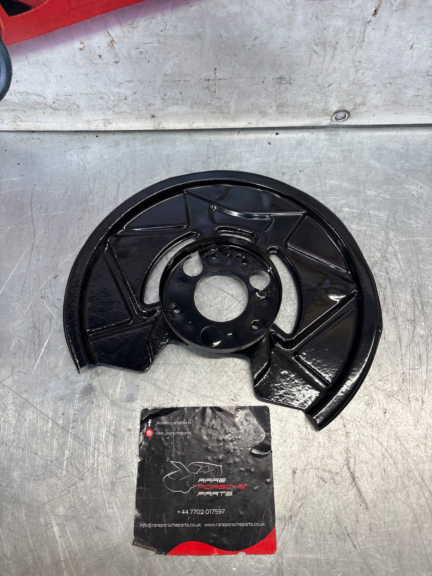 Porsche 924S 944 front disc dust backing plate, refurbished 94435180401