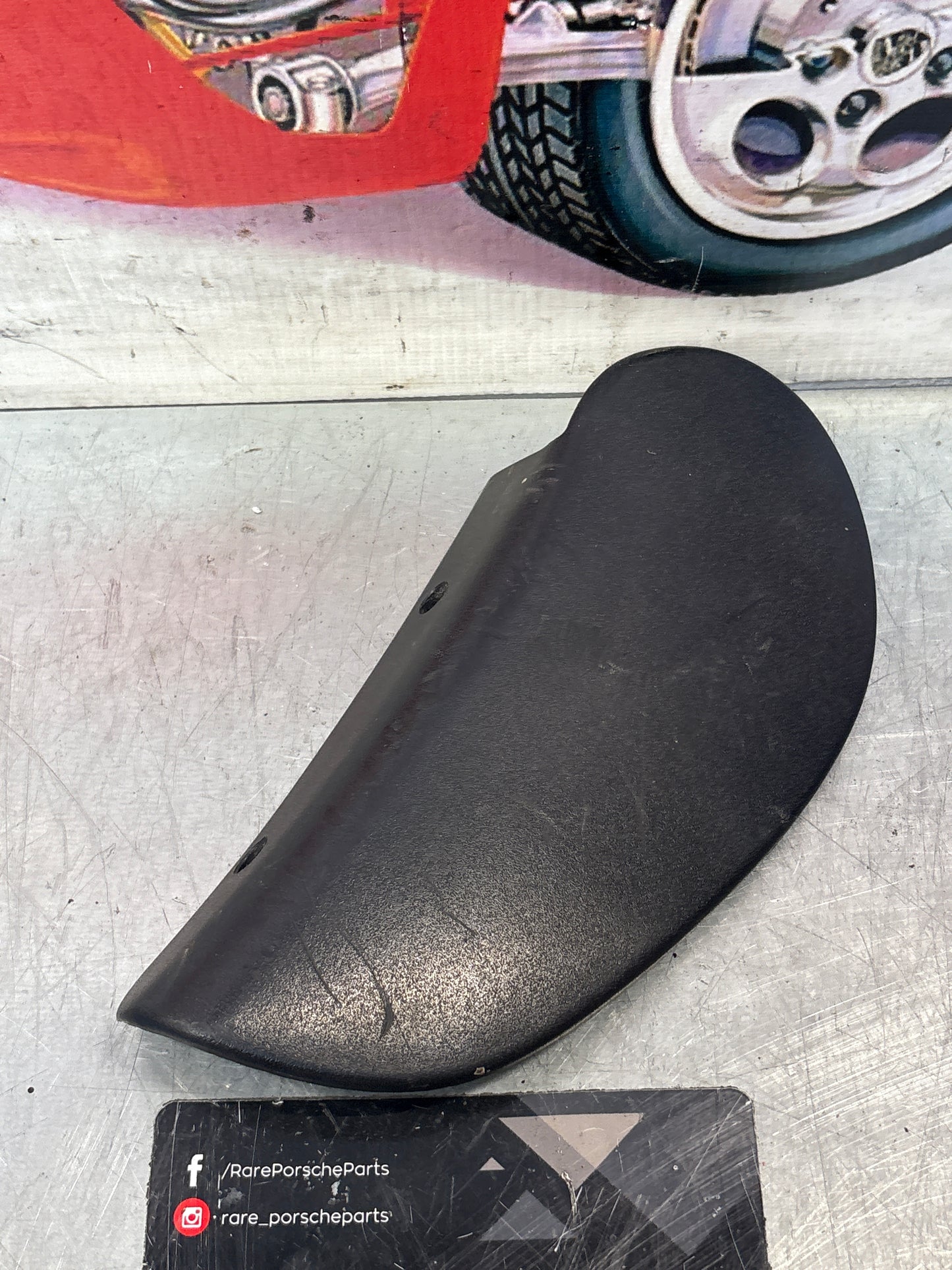 Porsche 928 seat hinge cover Marine Blue, left used 92852114702