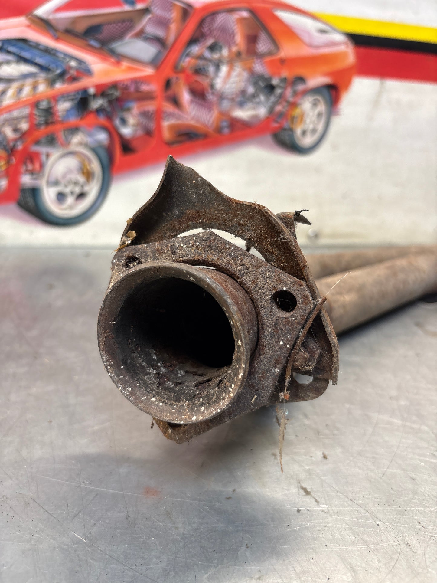 Porsche 924 exhaust pipe, used LHD only! 477253101H