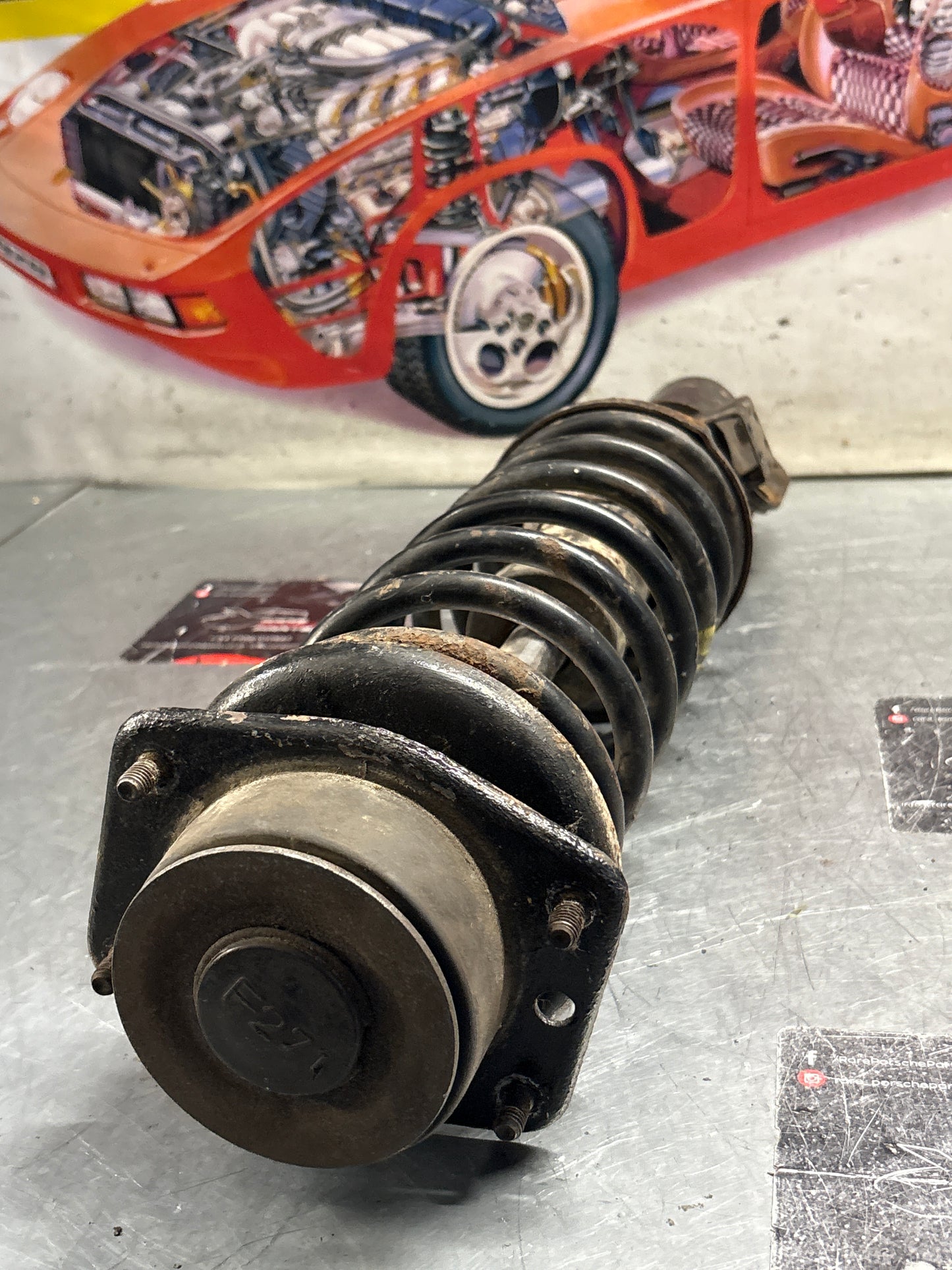 Porsche 944 Turbo front right shock absorber, used 95134303205