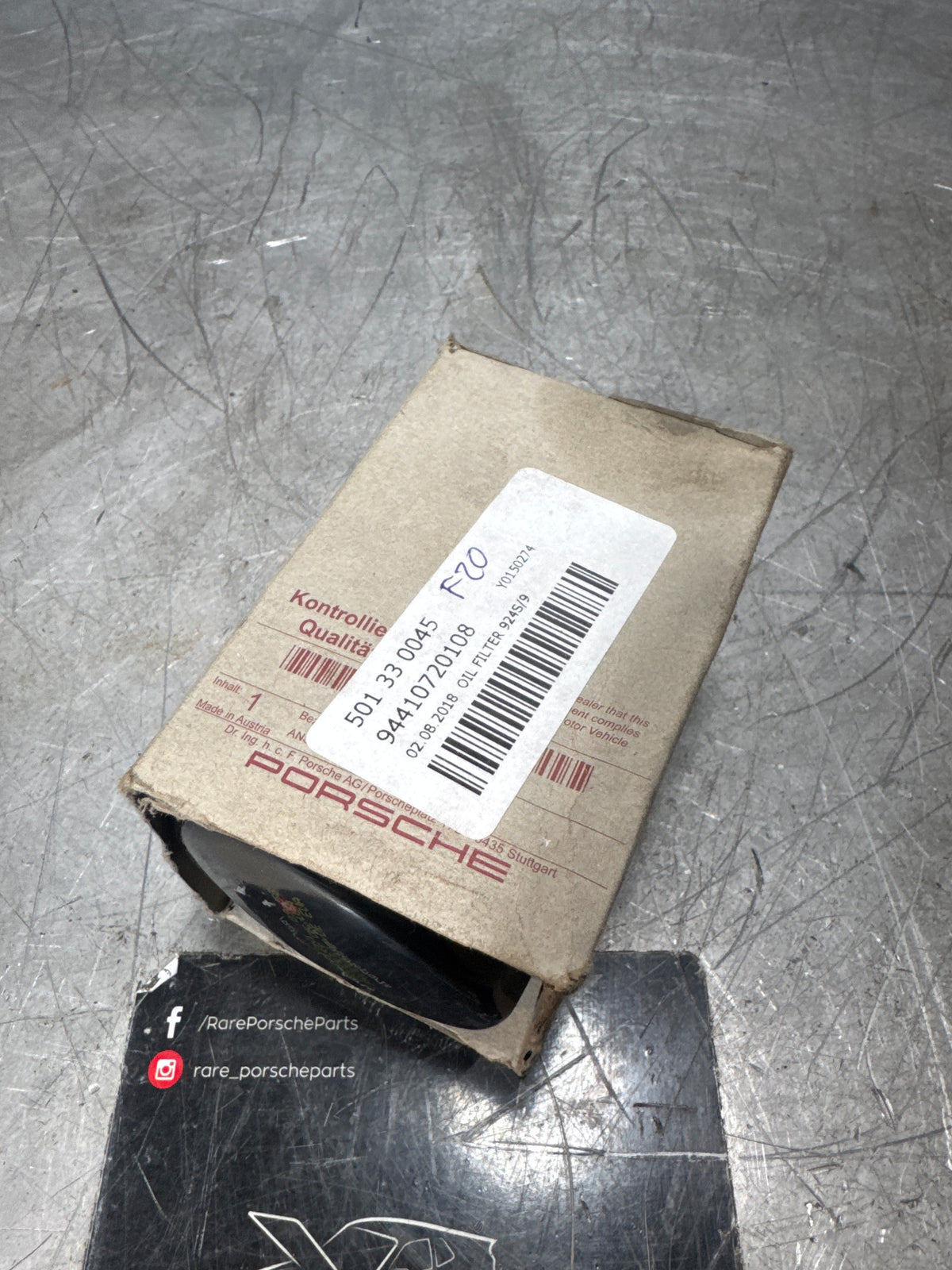Porsche 944 Genuine Porsche Oil Filter. 94410720108. NOS
