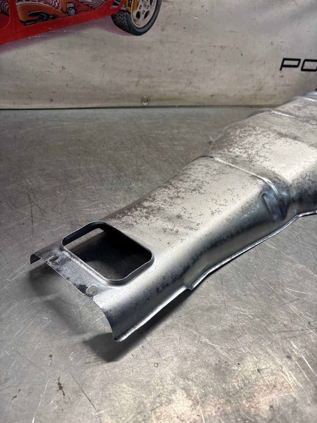 Porsche 928 heat protection plate, later type 92850449101, refurbished