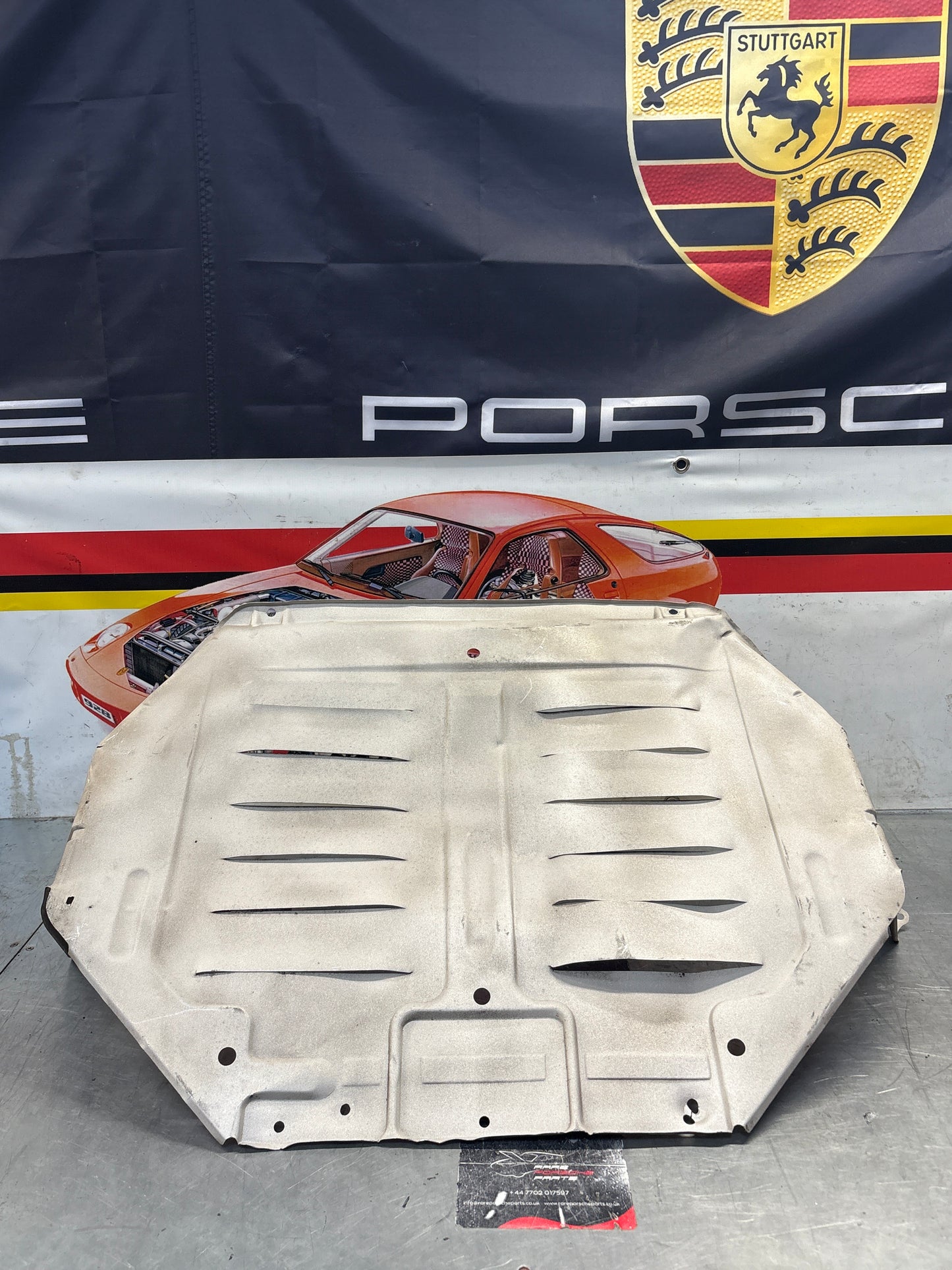 Porsche 944 engine tray / belly pan / undertray used. Aluminium. refurbished 94434116101