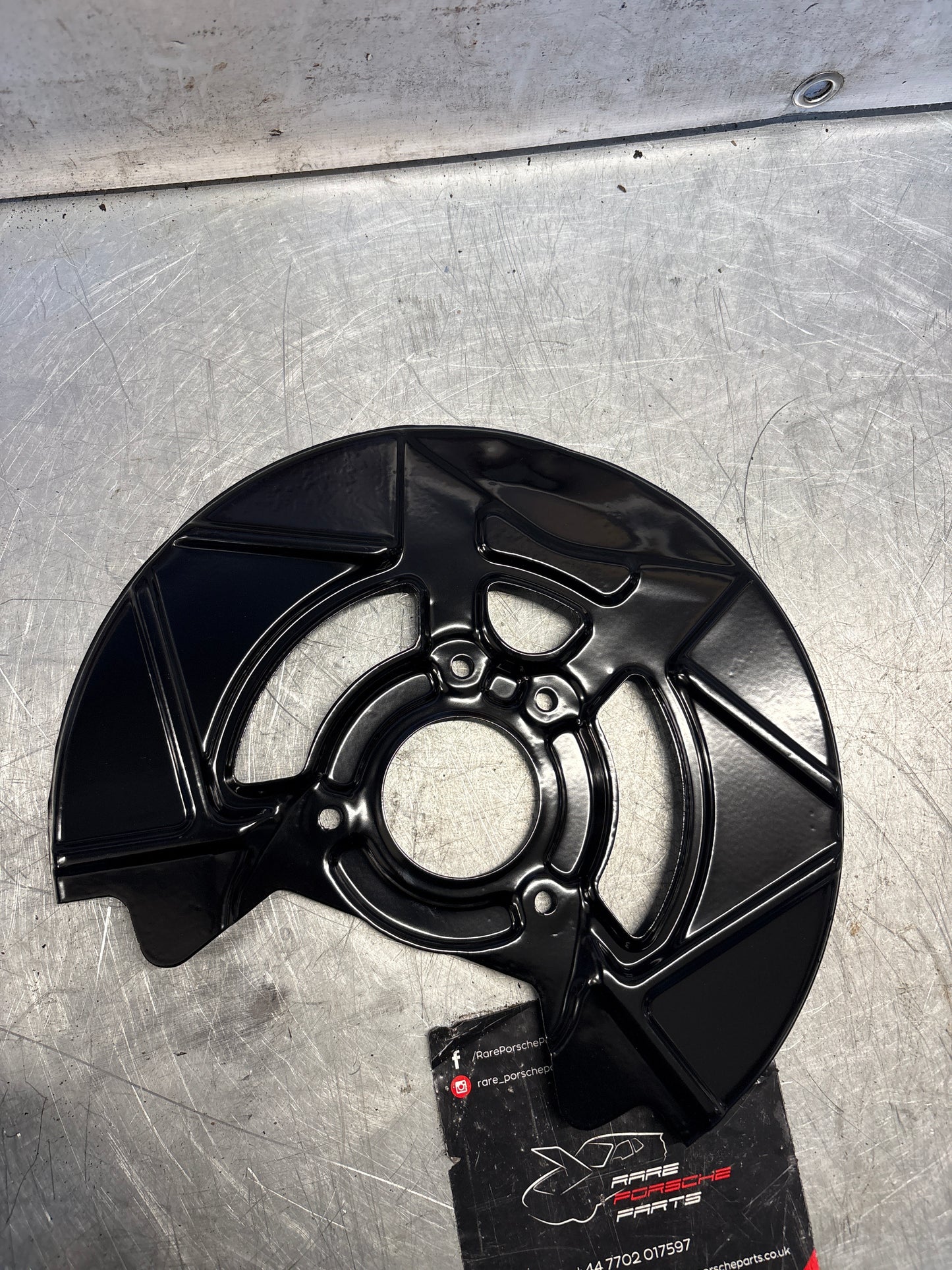 Porsche 924S 944 front disc dust backing plate, refurbished 94435108501