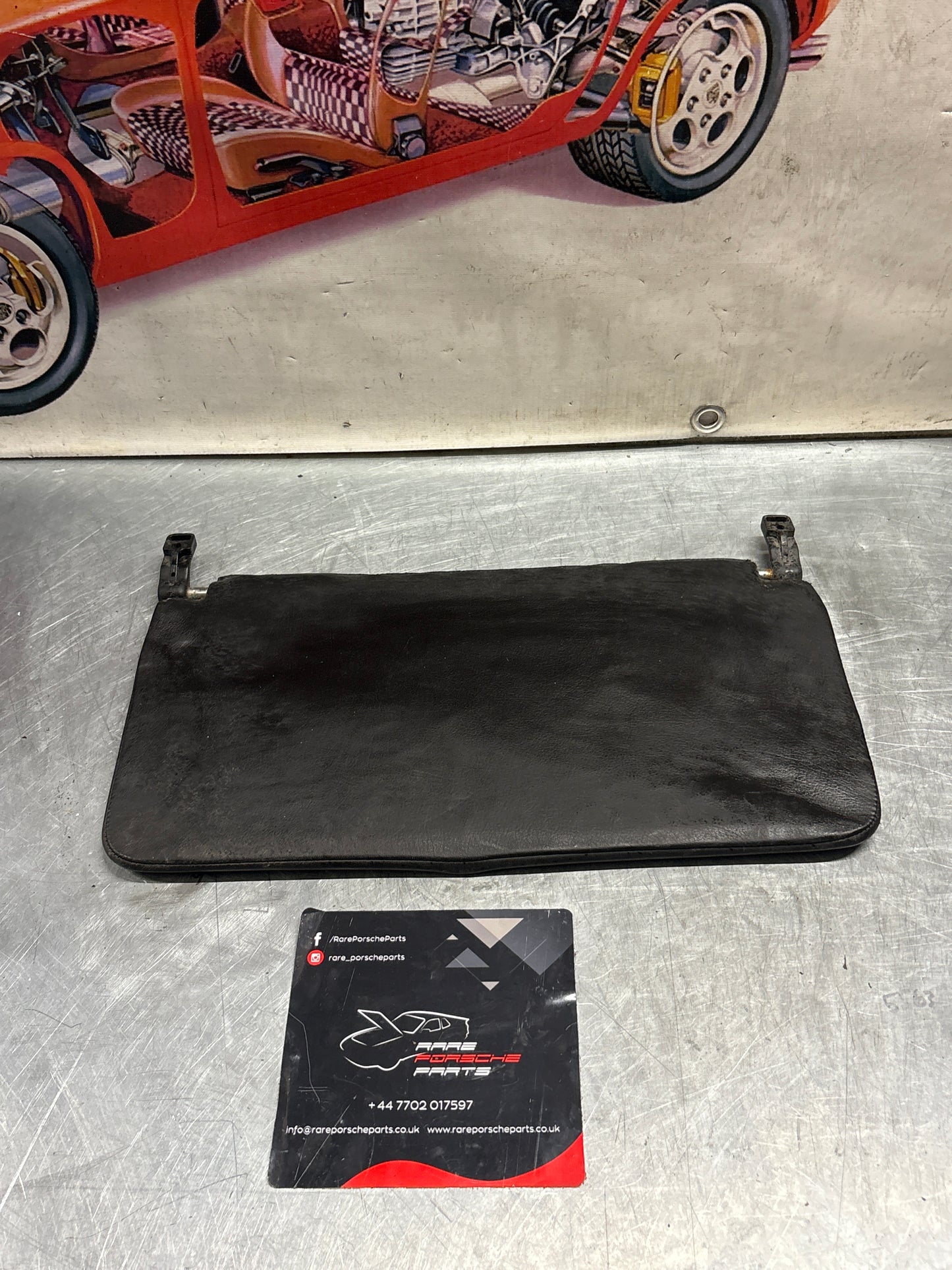 Porsche 928 L+R rear sunvisor, black, used 92873103504