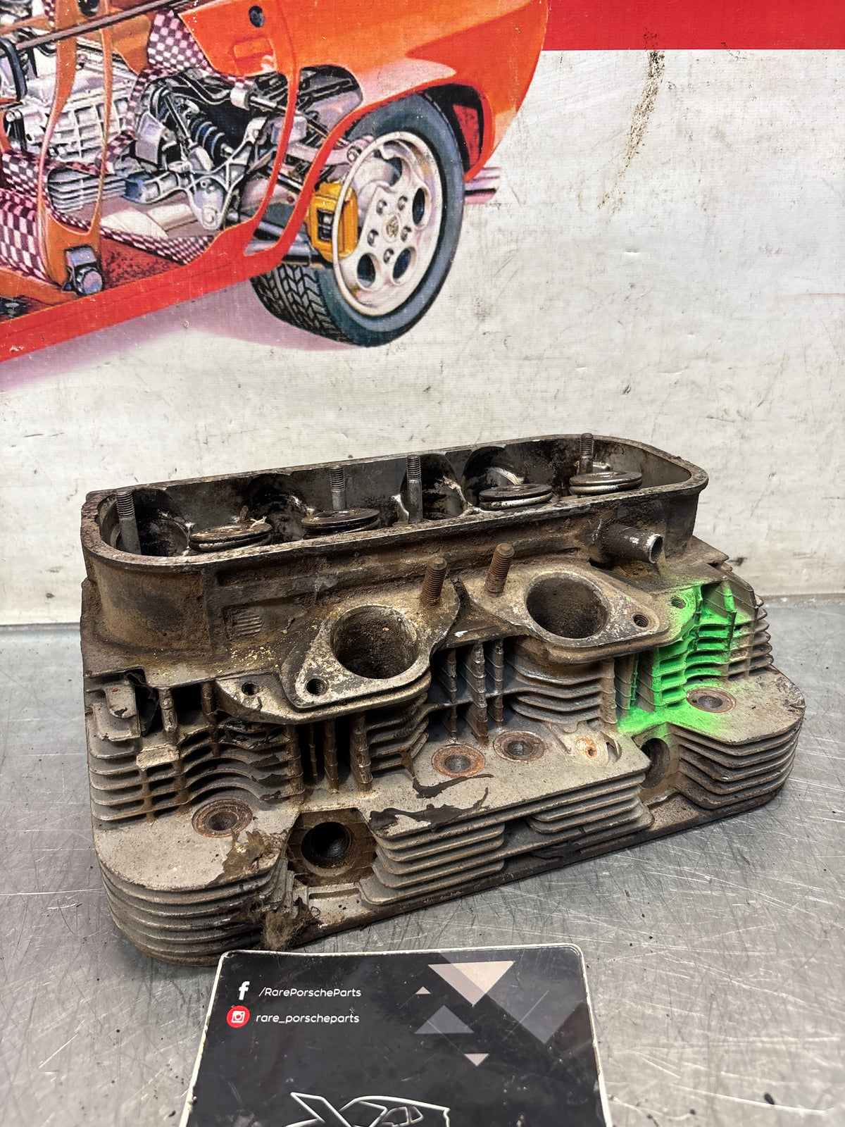 Porsche 914, cylinder head, right side, used 021101371Q