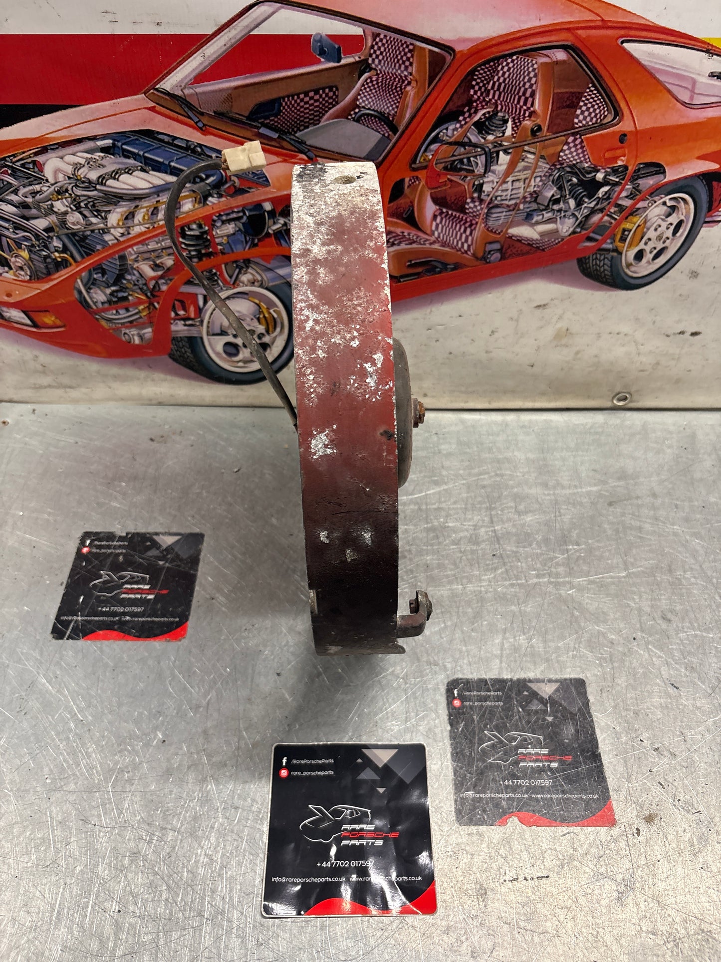 Porsche 928, -79 Air conditioner condenser  cooling  fan, genuine 92862410300 used