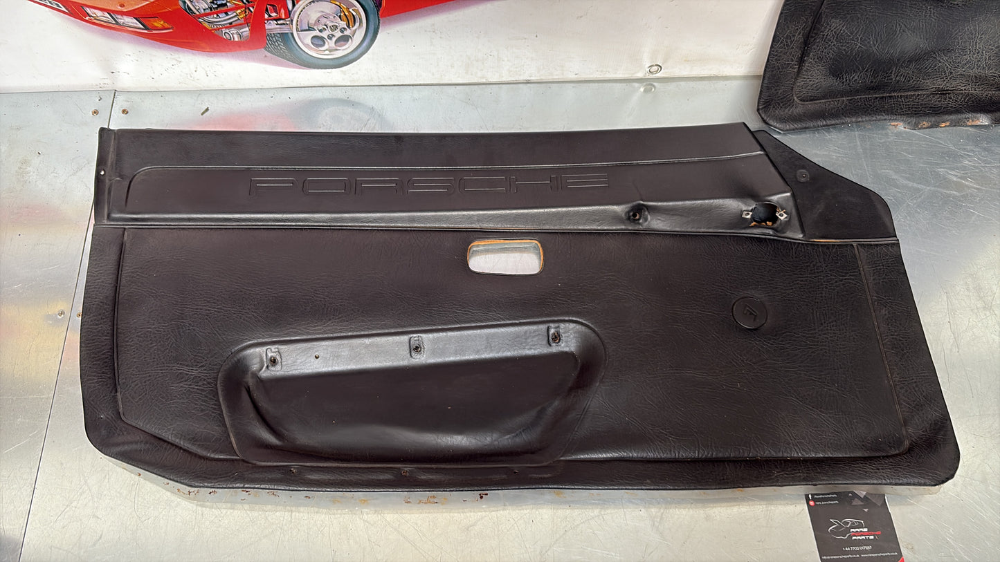 Porsche 924 / 944 Pair of early manual scripted door cards, used for spares or repair 477867012 / 477867011