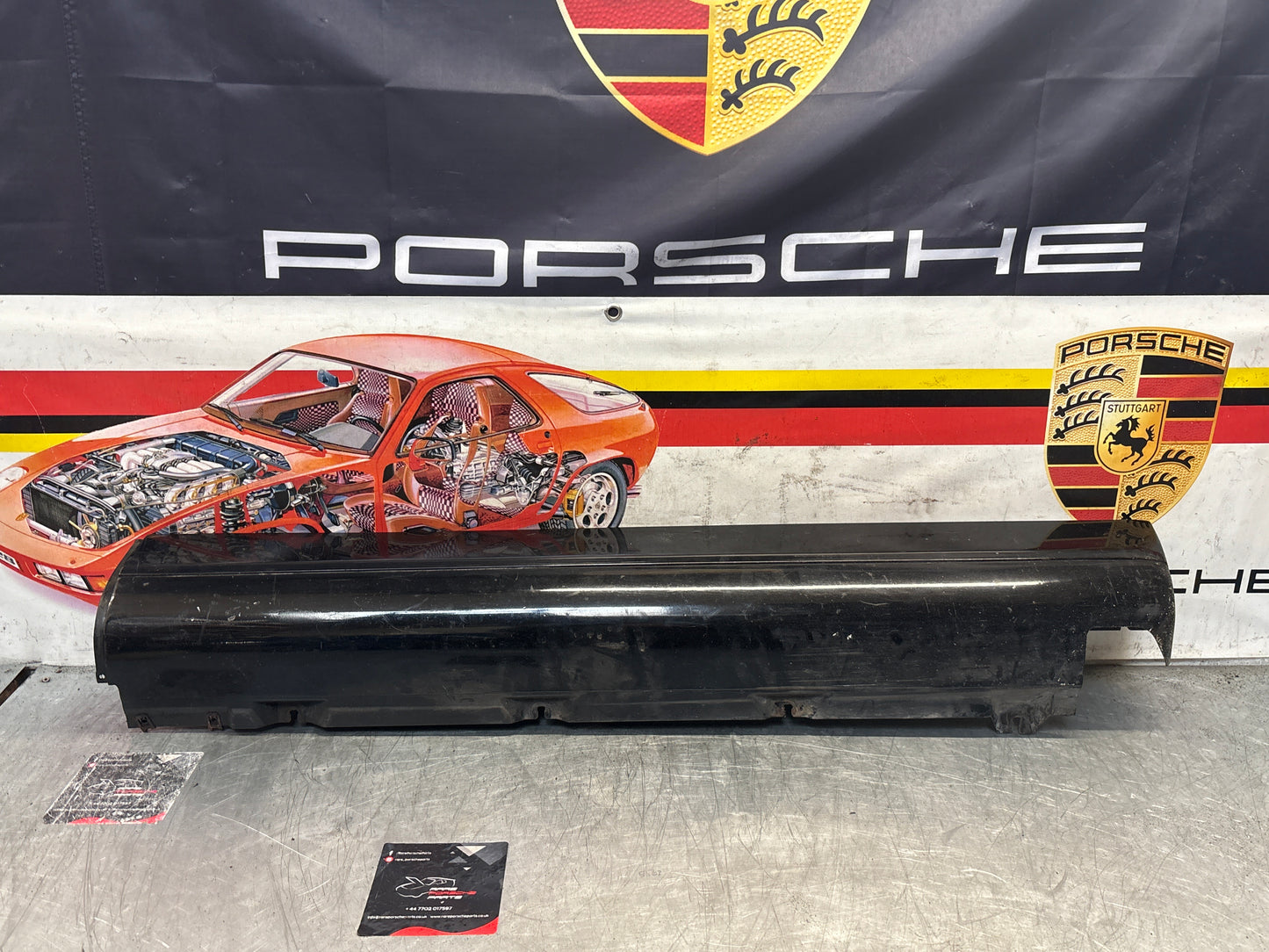 Porsche 911 964 right side sill cover, used 96455919401