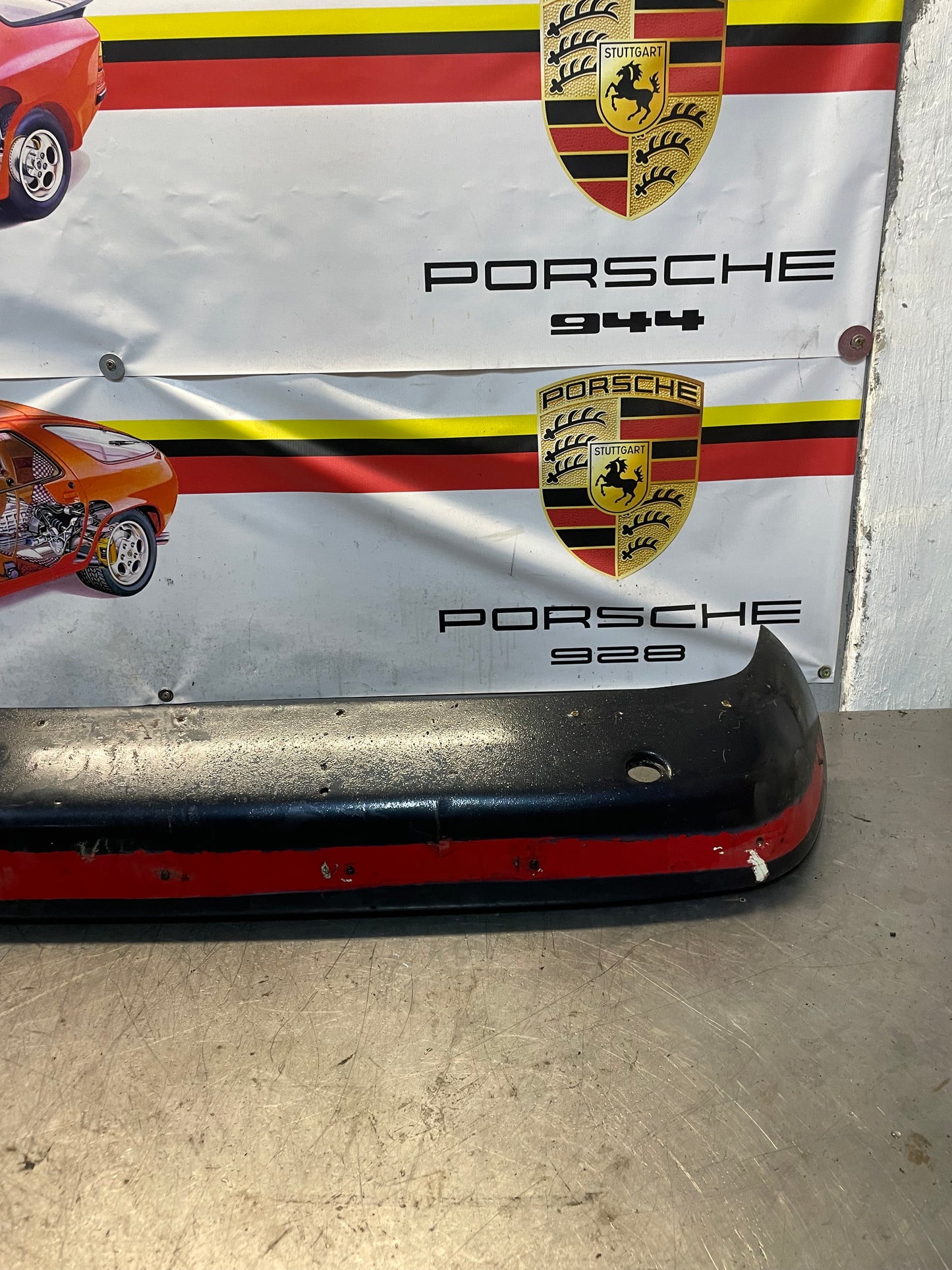 Porsche 924/924S rear bumper, used 477807313