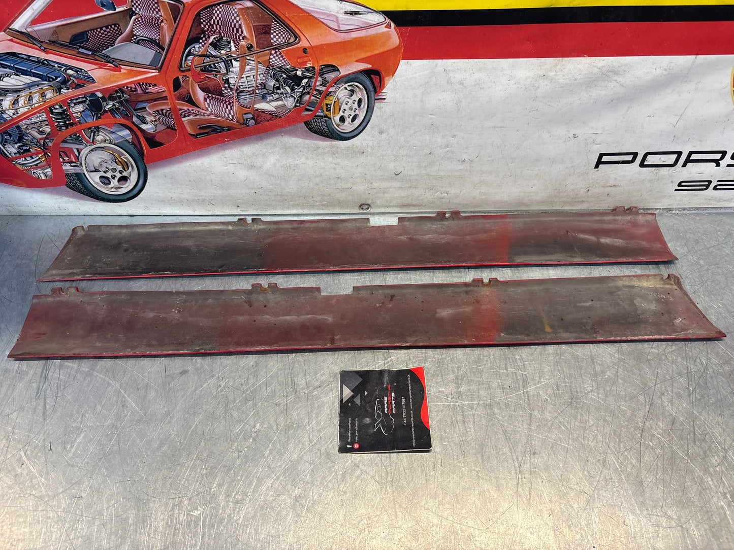 Porsche 924 Carrera GT pair of side skirt trim, used 93755902700 / 93755902800