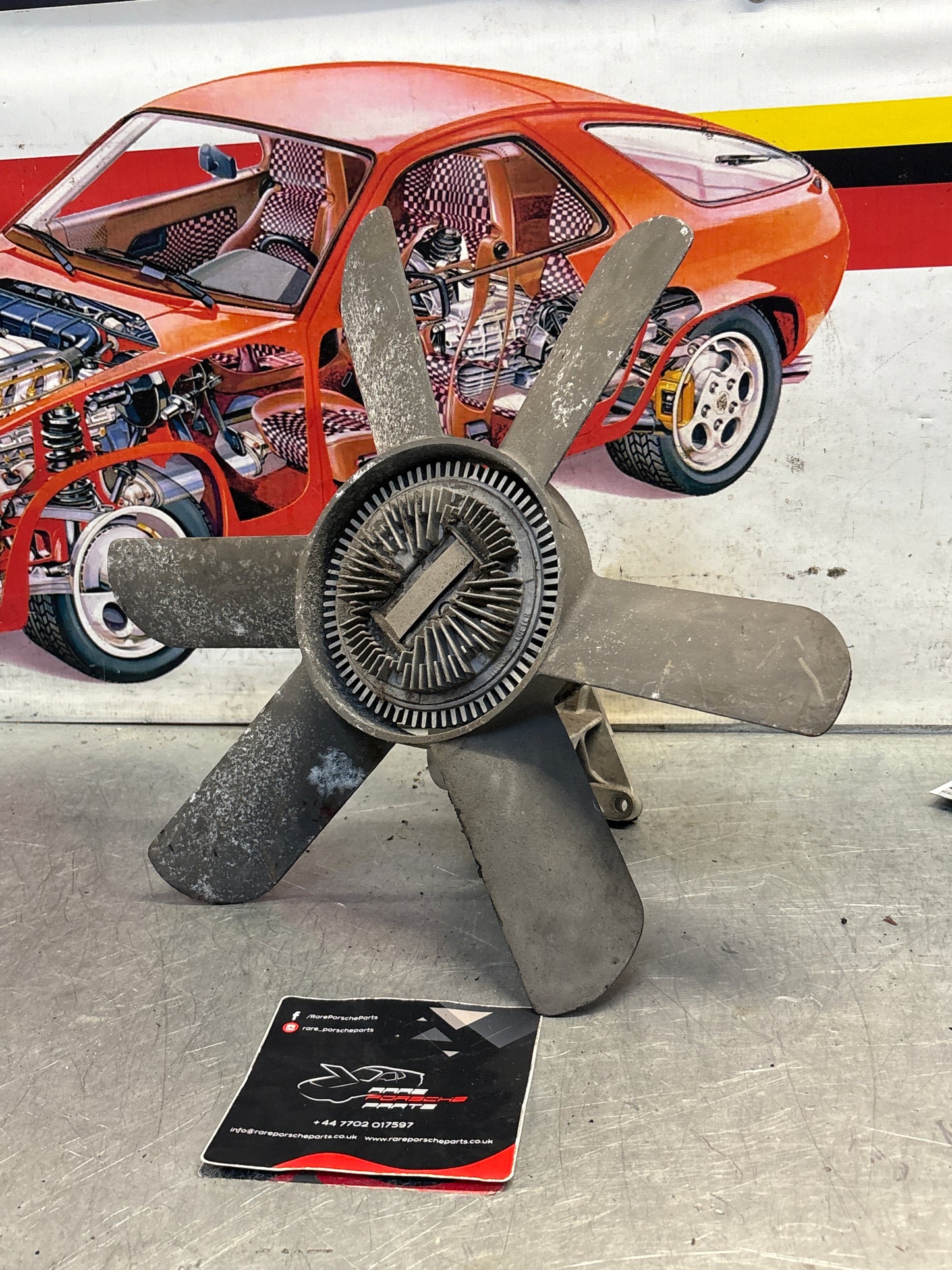 Porsche 928 Engine cooling viscous fan with bracket used 92810613701, 9281061101R