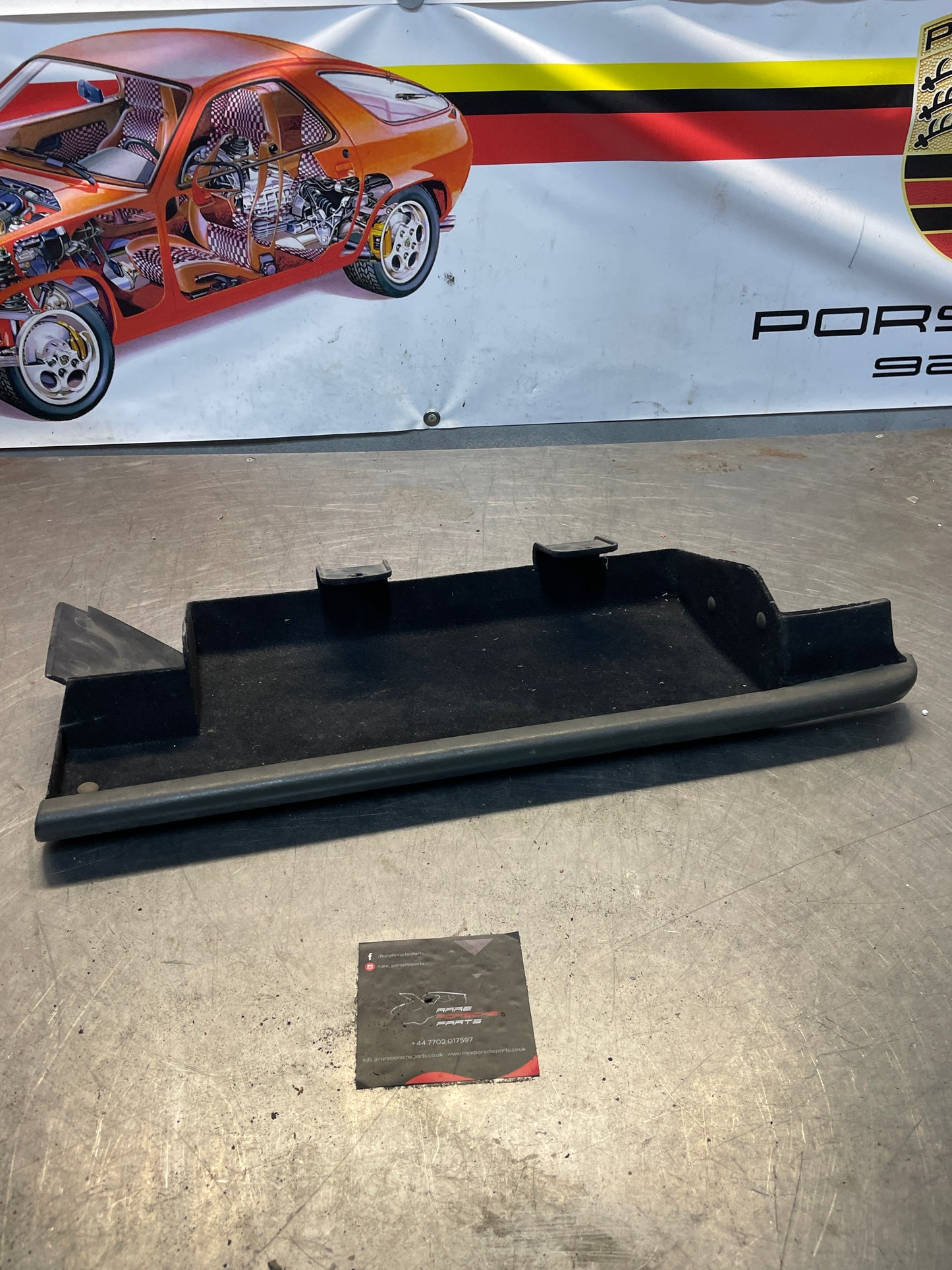 Porsche 928 under glove box shelf, grey 92855207702 LHD only, used