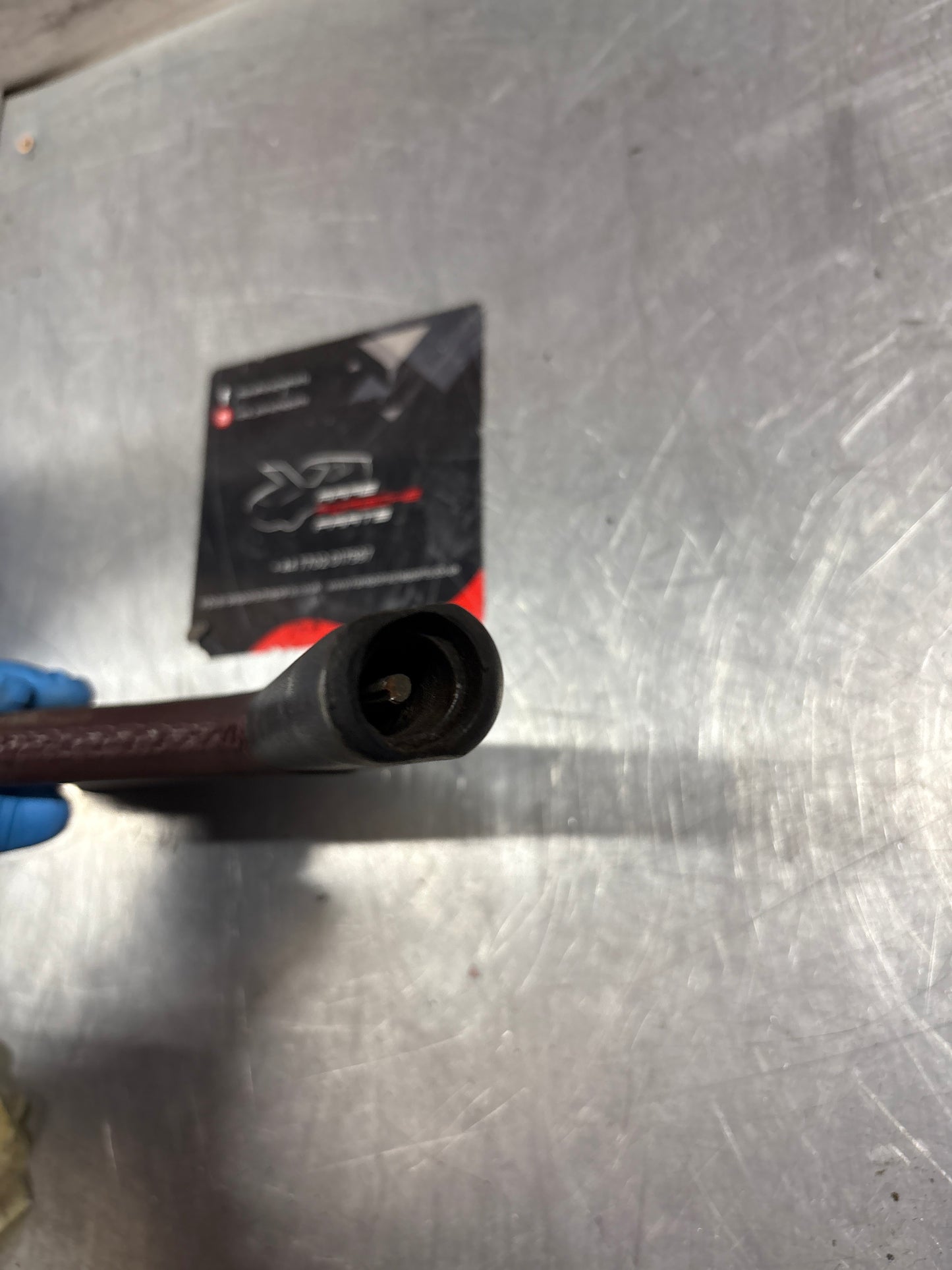 Porsche 944 handbrake lever from 85.5 burgundy, used 94442404900