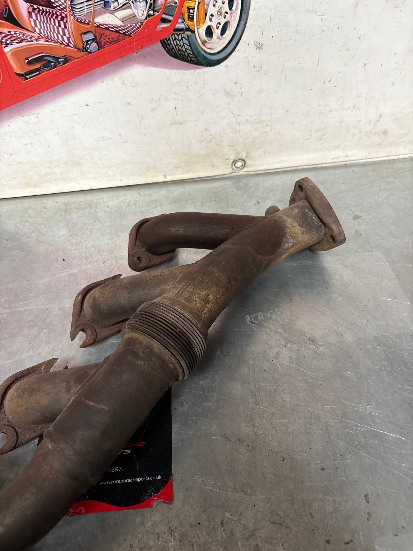 Porsche 928 exhaust manifold, left 92811114505, used