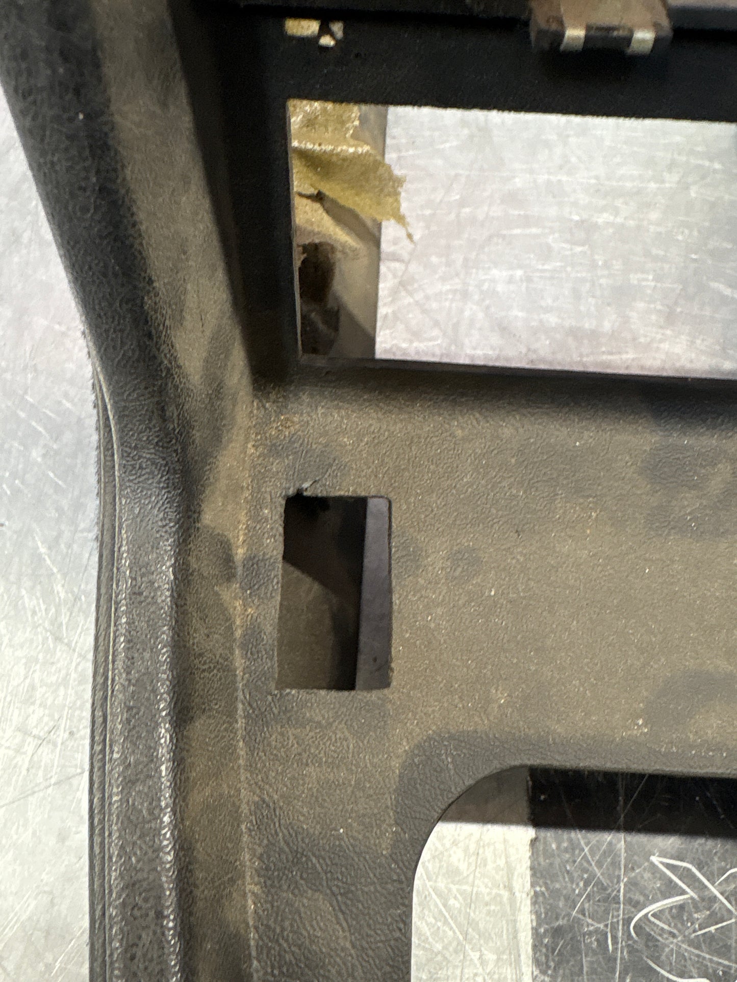 Porsche 924 944 centre console black with black carpet one switch hole 477857969 / 477857951 used